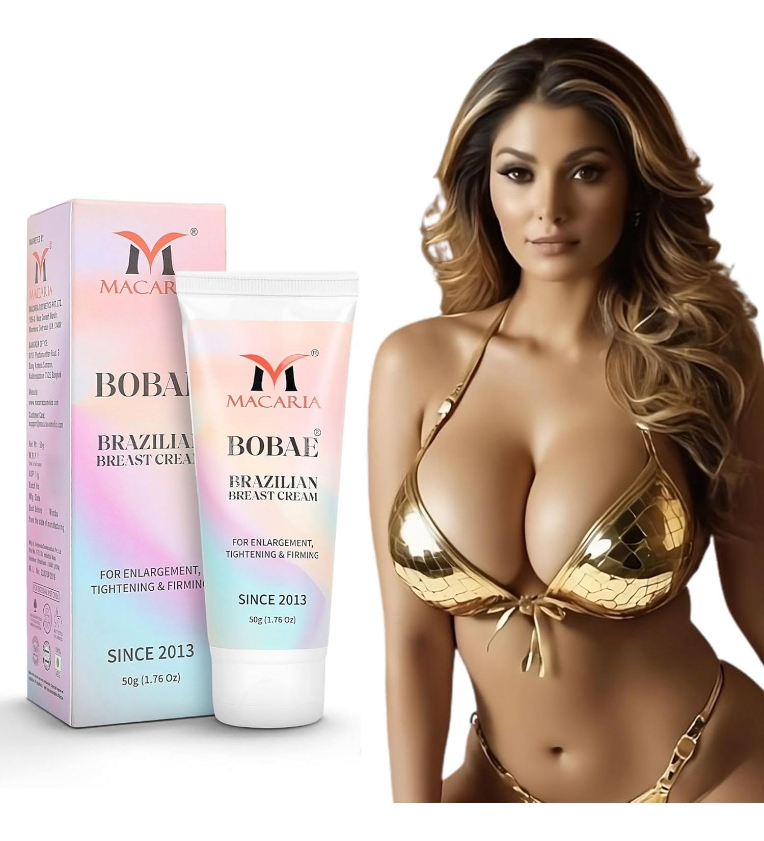 Bobae Brazilian Natural Breast Cream | Bust Tightening Shape & Size up Toning Firming Massage larger Breast Enhancement Gel bigger Brazilian Boobs Women enlargement cream for quick Fast growth - Buy Online on GoSupps.com