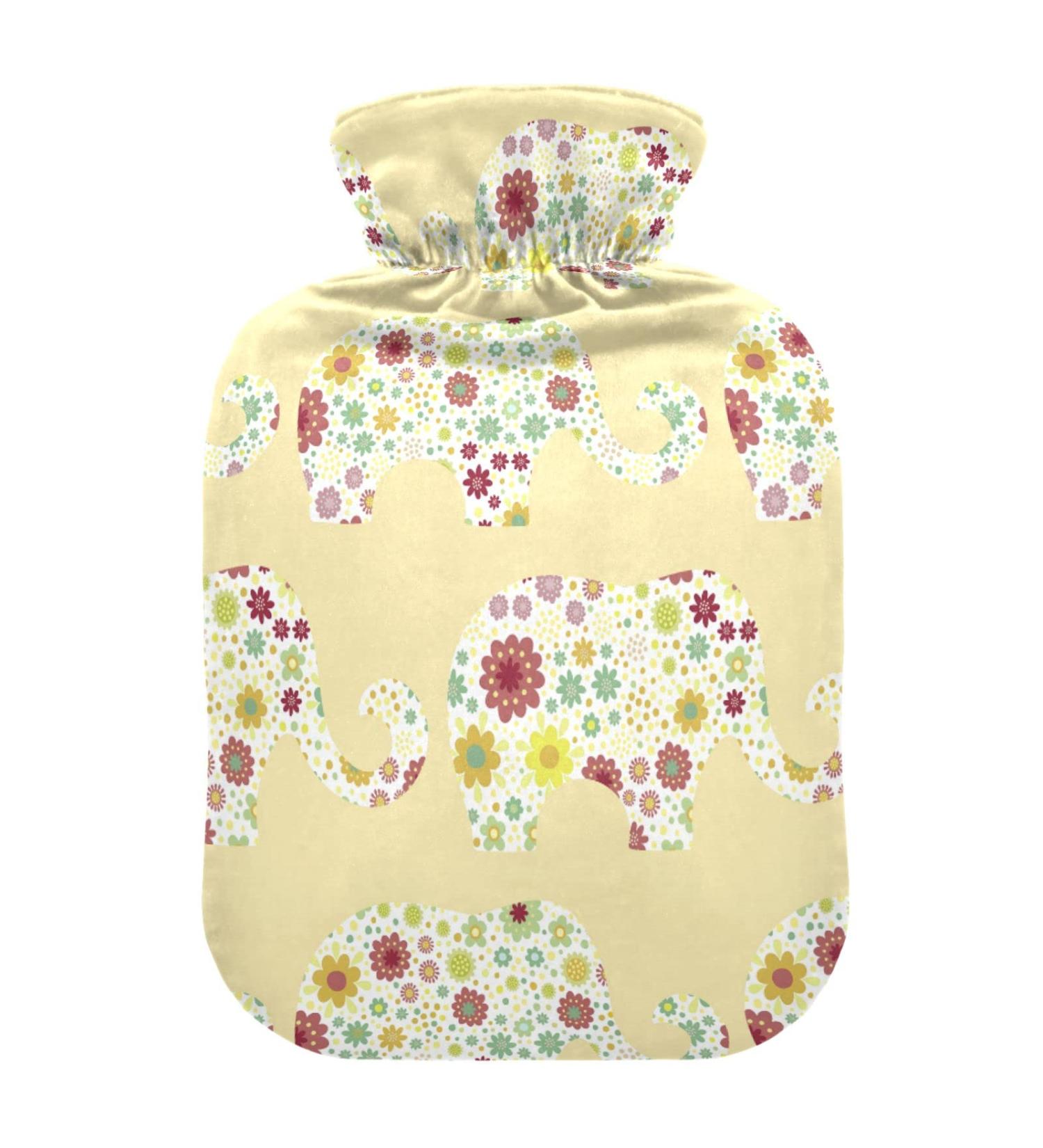 Durable 1L Heat Bottle | Floral Elephant | Relieve Pain & Cramps | Heat Therapy for Shoulders & Neck - Buy Online on GoSupps.com
