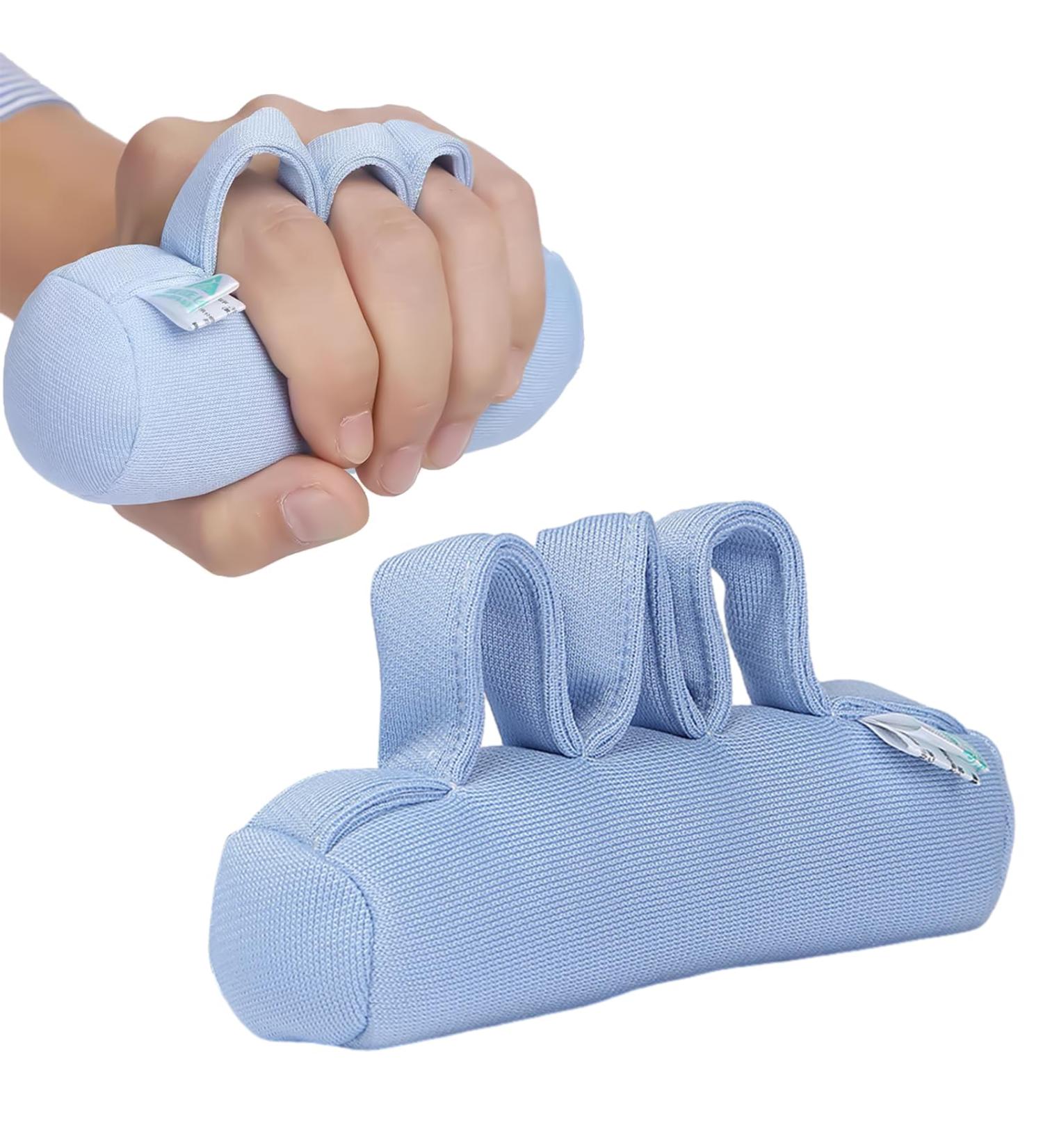 Palm Grip Finger Contracture Cushion - Soft Finger Splitter Aid for Stroke Recovery & Ulcer Prevention in Elderly - Hand Rehabilitation (Blue - Buy Online on GoSupps.com