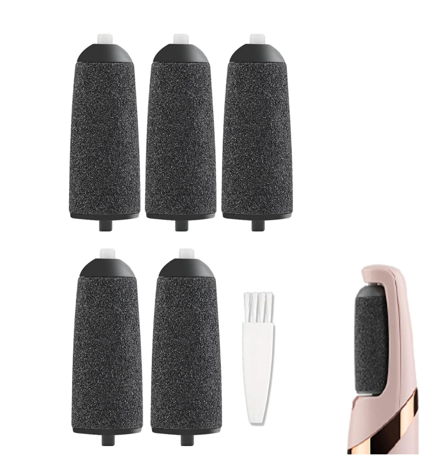 5 Pack Black Coarse Replacement Roller Refills for Finishing Touch Flawless Pedi Electric Tool - Includes Cleaning Brush | 5 Count - Buy Online on GoSupps.com