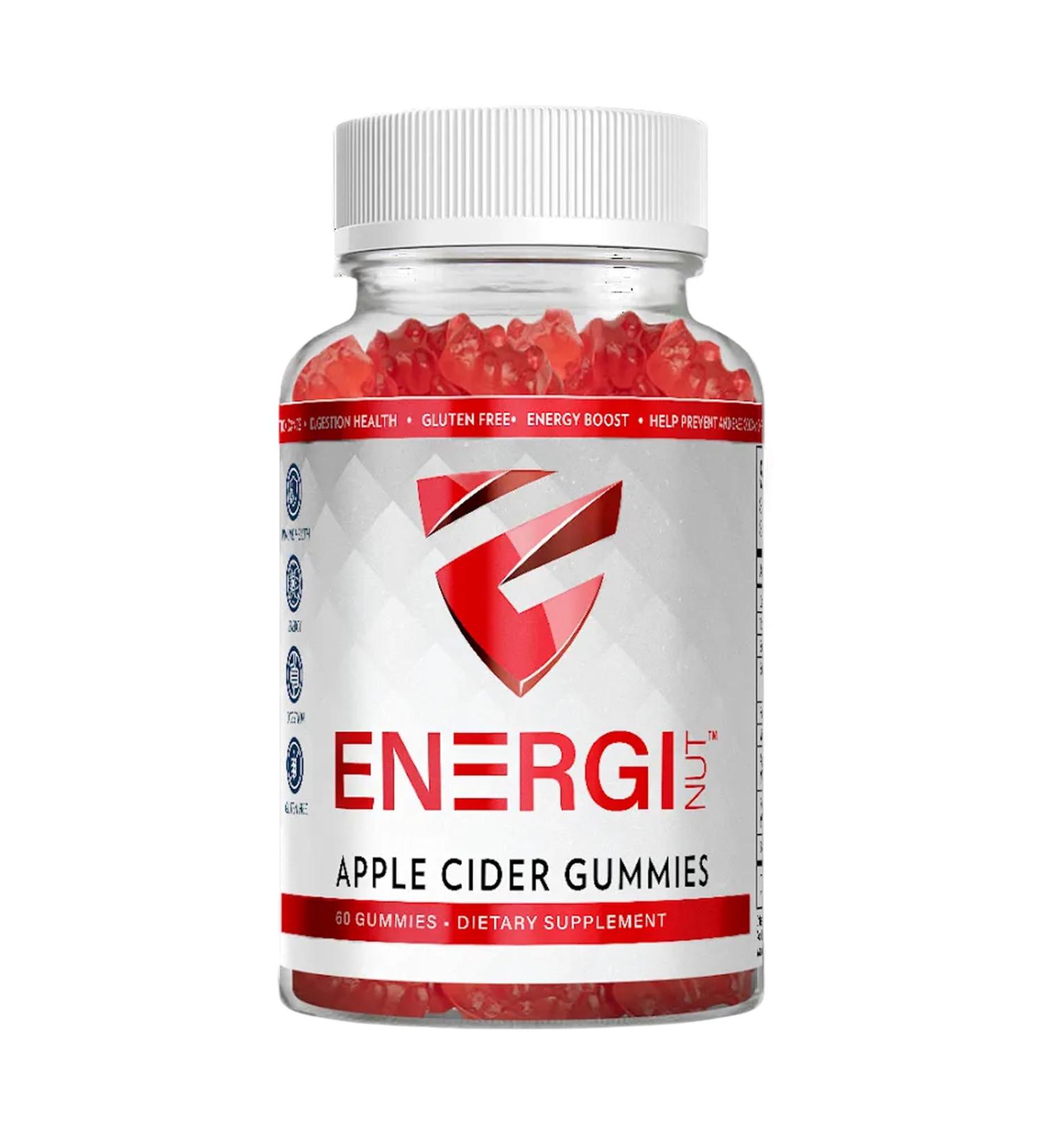 ENERGI Apple Cider Vinegar Gummies 1000mg Per Serving with Folic Acid Vitamin B12 and Pomegranate & Beet Juice Immune Support Supplement 60 ACV Gummies - Buy Online on GoSupps.com