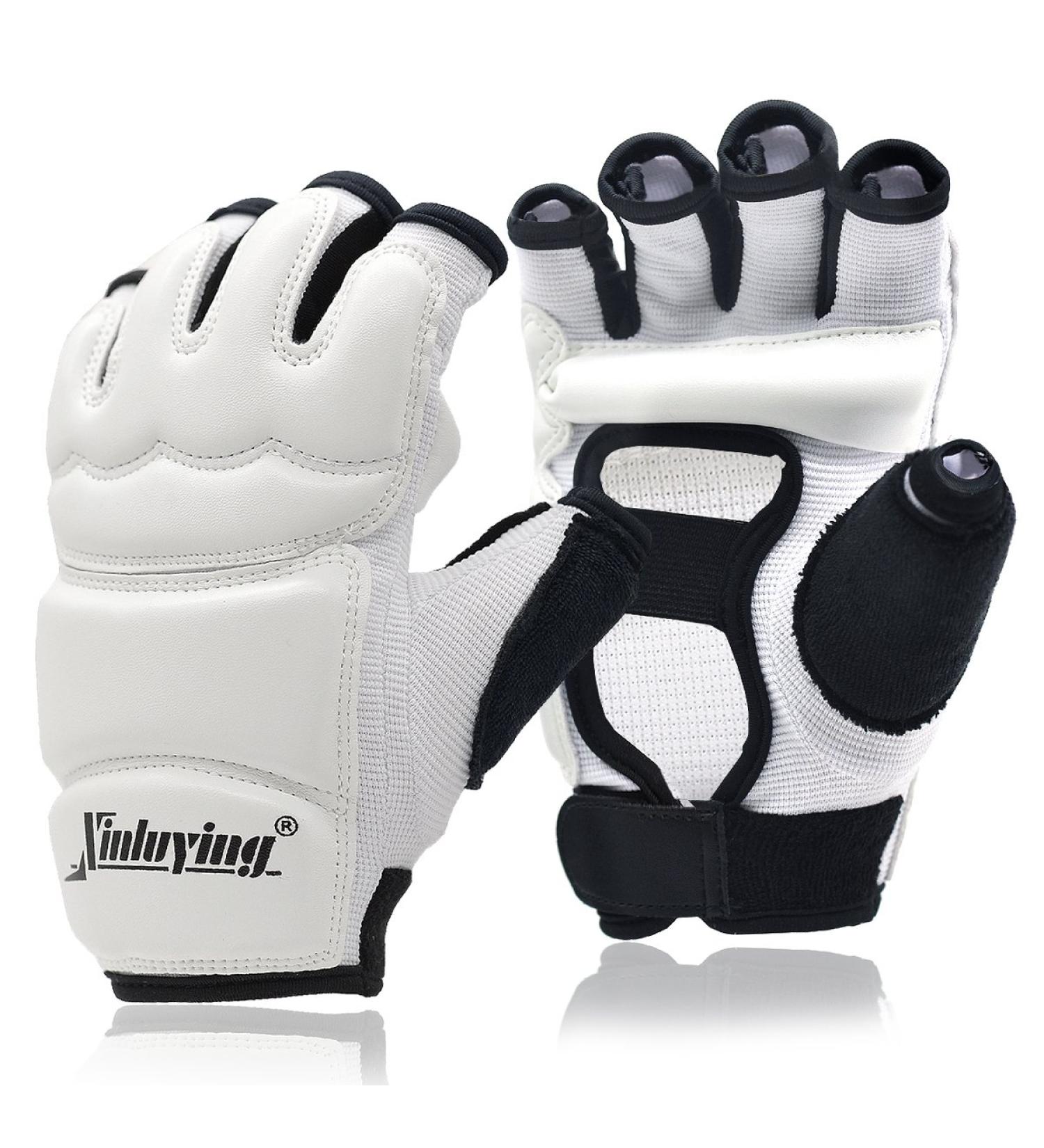 Xinluying White Fingerless Punch Bag Gloves for Women and Kids - Small Size | Ideal for Taekwondo, Karate, Martial Arts, and Boxing Training - Buy Online on GoSupps.com