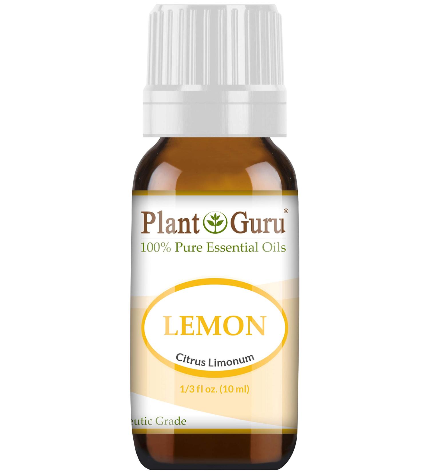 Lemon Essential Oil 10 ml 100% Pure Undiluted Therapeutic Grade Cold Pressed from Fresh Lemon Peel Great for Aromatherapy Diffuser Relaxation and Calming Natural Cleaner.