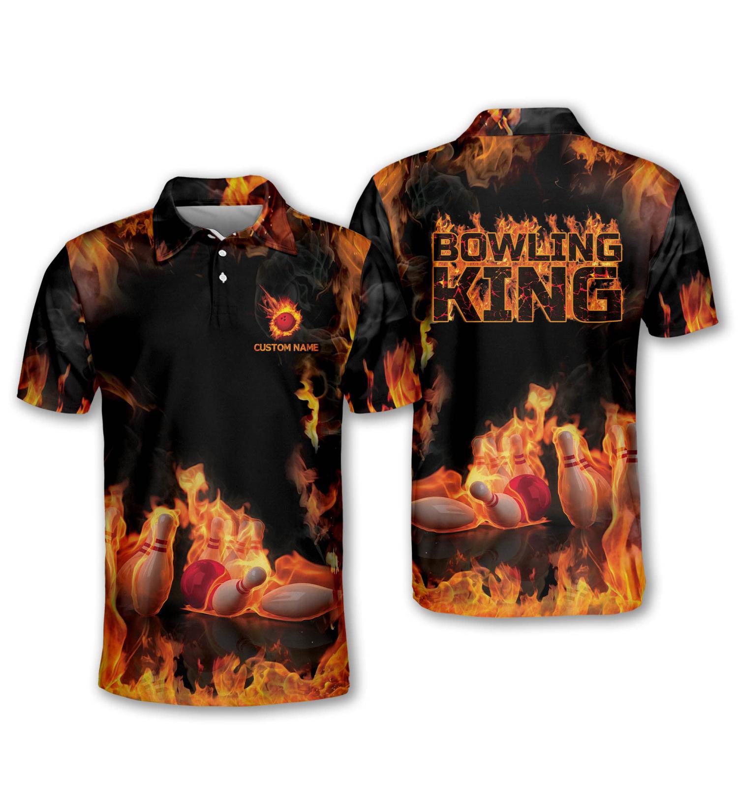 TEEMAN Custom Bowling Shirt for Men - Funny Short Sleeve Polo Bowling Jersey - Buy Online on GoSupps.com