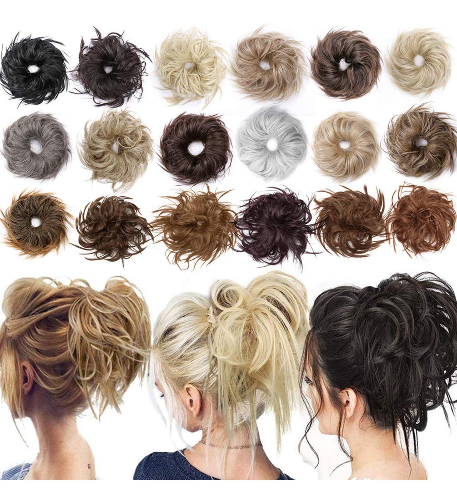 Tousled Updo Messy Bun Hair Extension Hair Piece Ponytail Updo Extensions Hairpiece Synthetic Hair Extensions Scrunchies Hair Accessories Light Brown - Buy Online on GoSupps.com