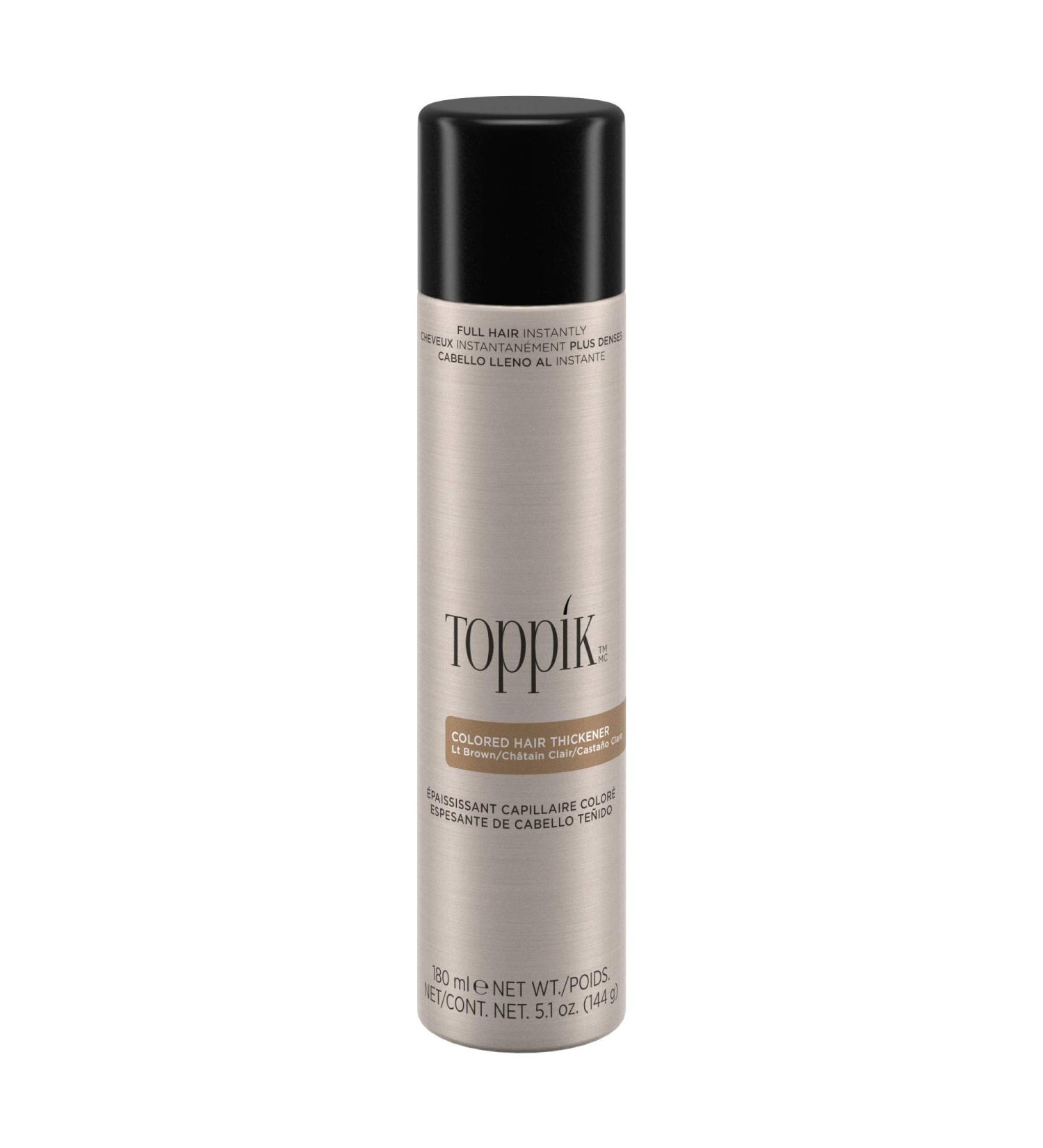 Toppik Colored Hair Thickener Spray - Dark Brown - 5.1 OZ Can - Root Touch Up & Hair Thickening - Buy Online on GoSupps.com