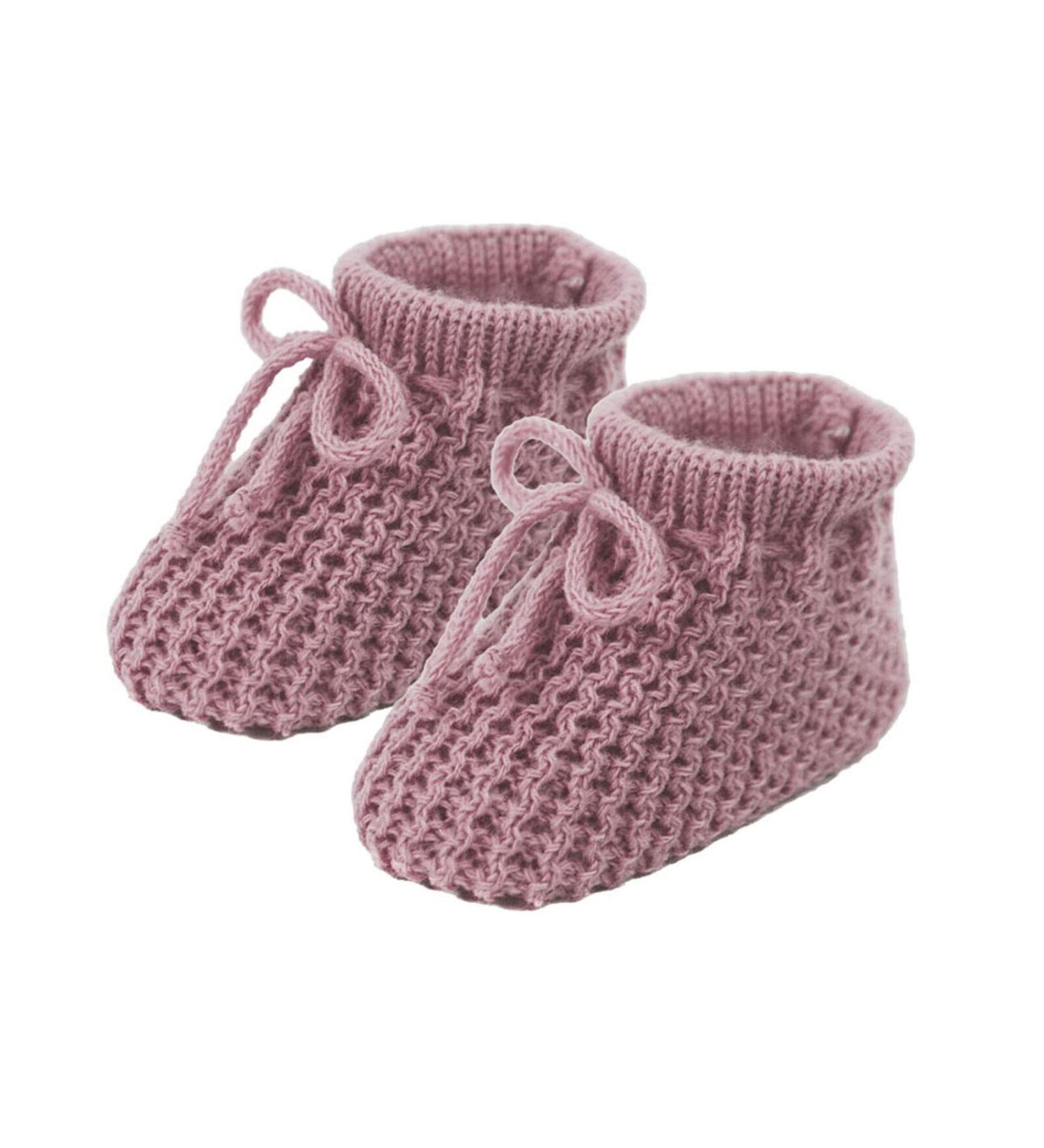 Royal Icon Baby Booties 0-3 Months - Warm & Safe Slippers for Baby Boys & Girls - Dusty Pink Newborn Booties (Ri401) - Buy Online on GoSupps.com