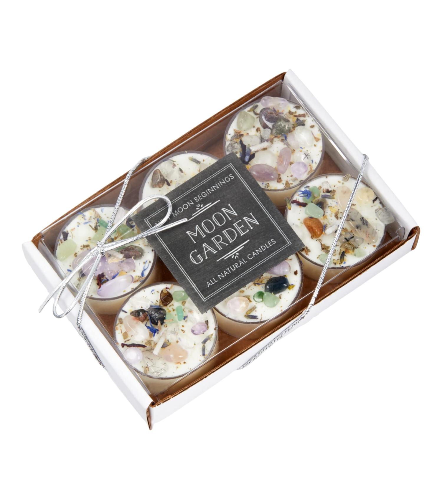 Moon Garden Candle Set - All Natural Soy Tealights for Aromatherapy & Manifestation | New Moon Beginnings - Buy Online on GoSupps.com