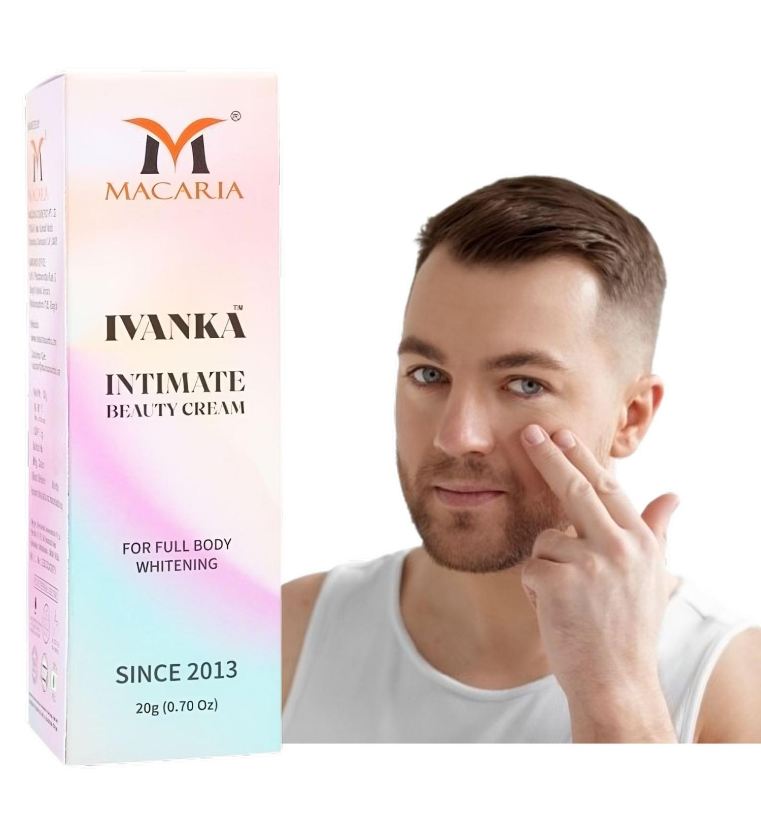 Macaria Cosmetics Ivanka Intimate Beauty glutathione whitening lightening & brightening Night cream for men by korean technology - Buy Online on GoSupps.com