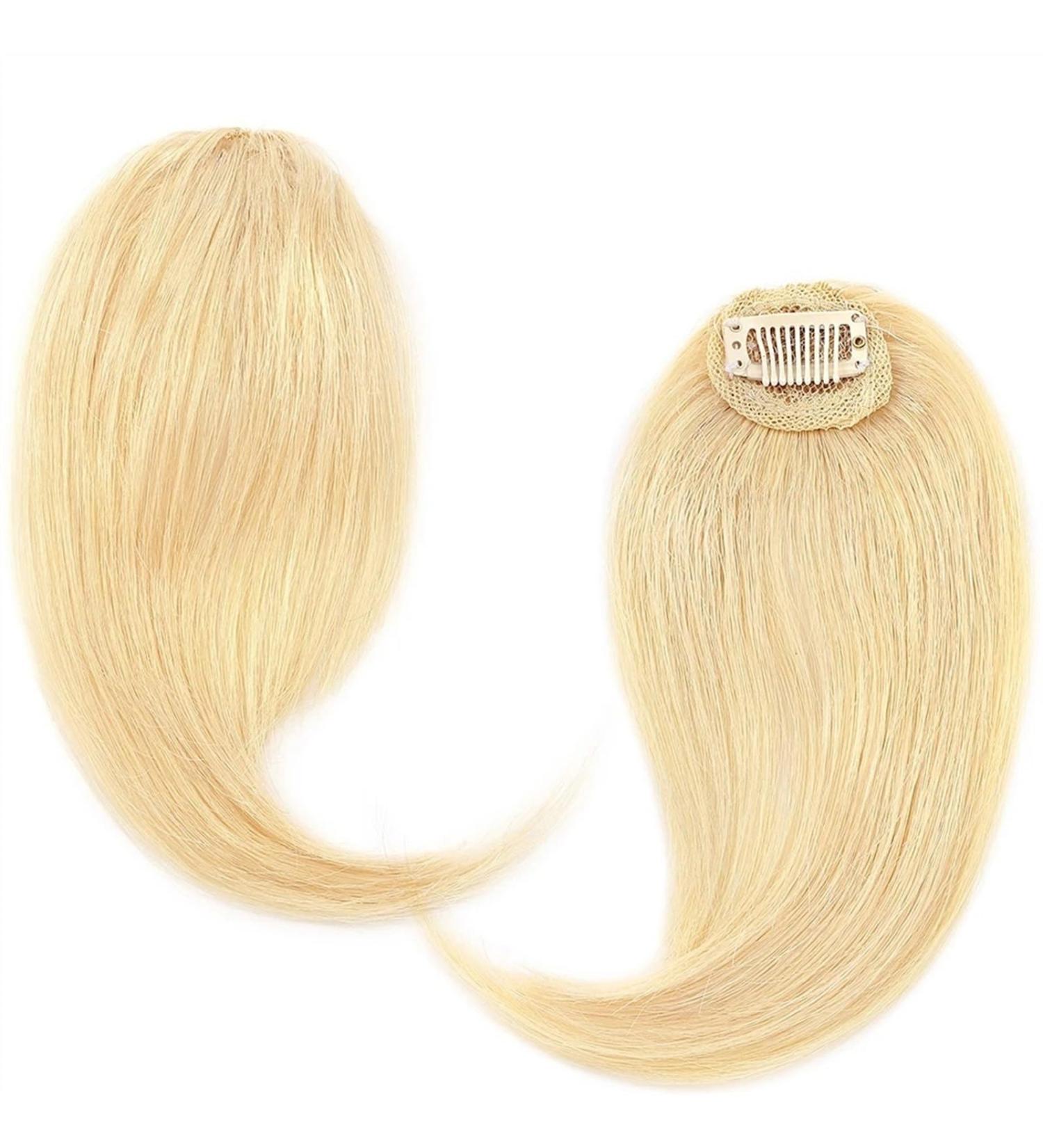 Bangs 2PCS Human Hair Clip on Bangs with Mid Part One/Two Sides Bangs Remy Hair in Extenssion French Invisible Fringe for Women Curved Bangs for Daily Wear (Color : #613 Size : 6 months) 6 months #613 - Buy Online on GoSupps.com