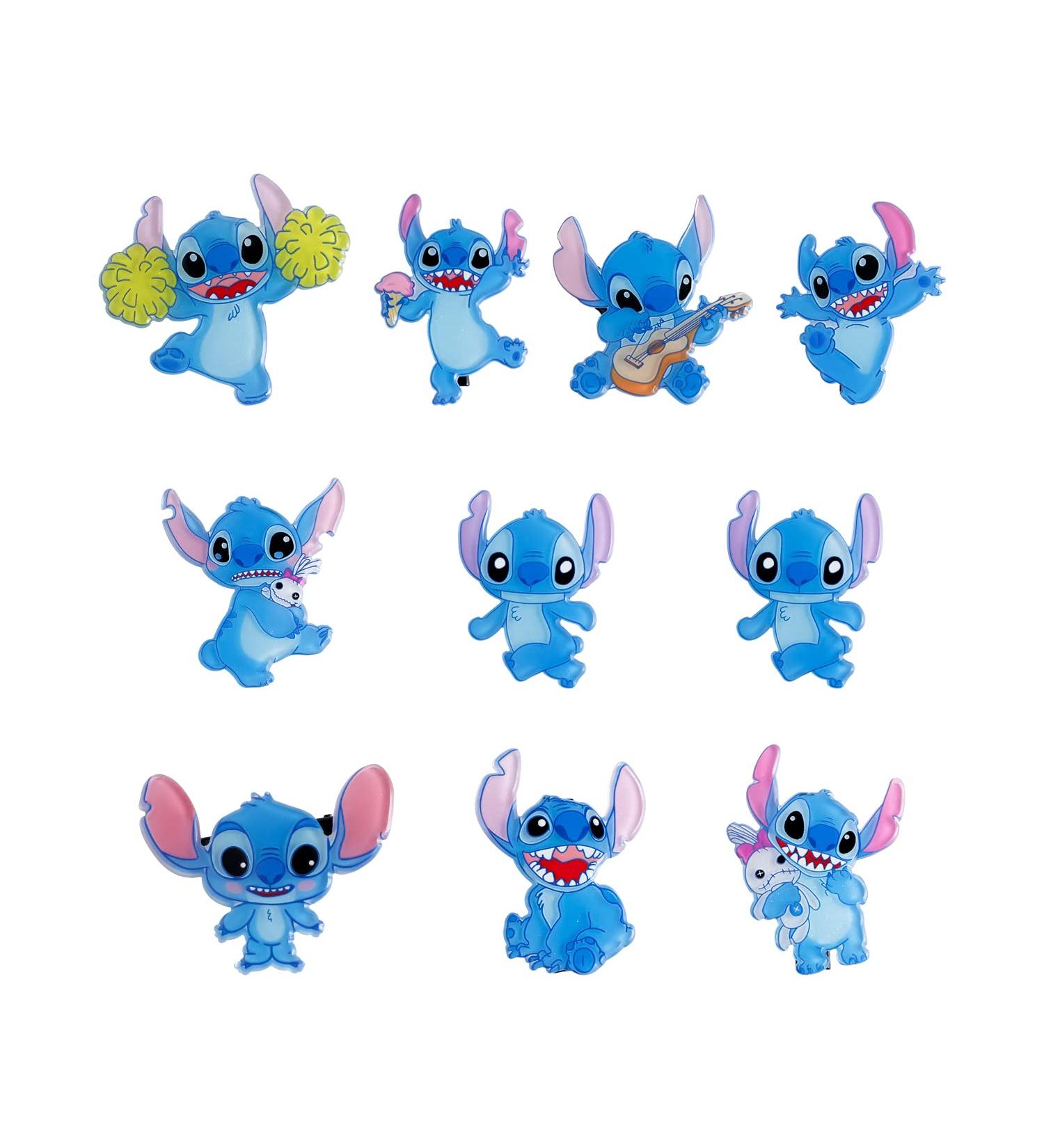 10pcs Cartoon Blue Stitch Hair Clips - Cute Hair Barrettes & Accessories for Girls - Buy Online on GoSupps.com