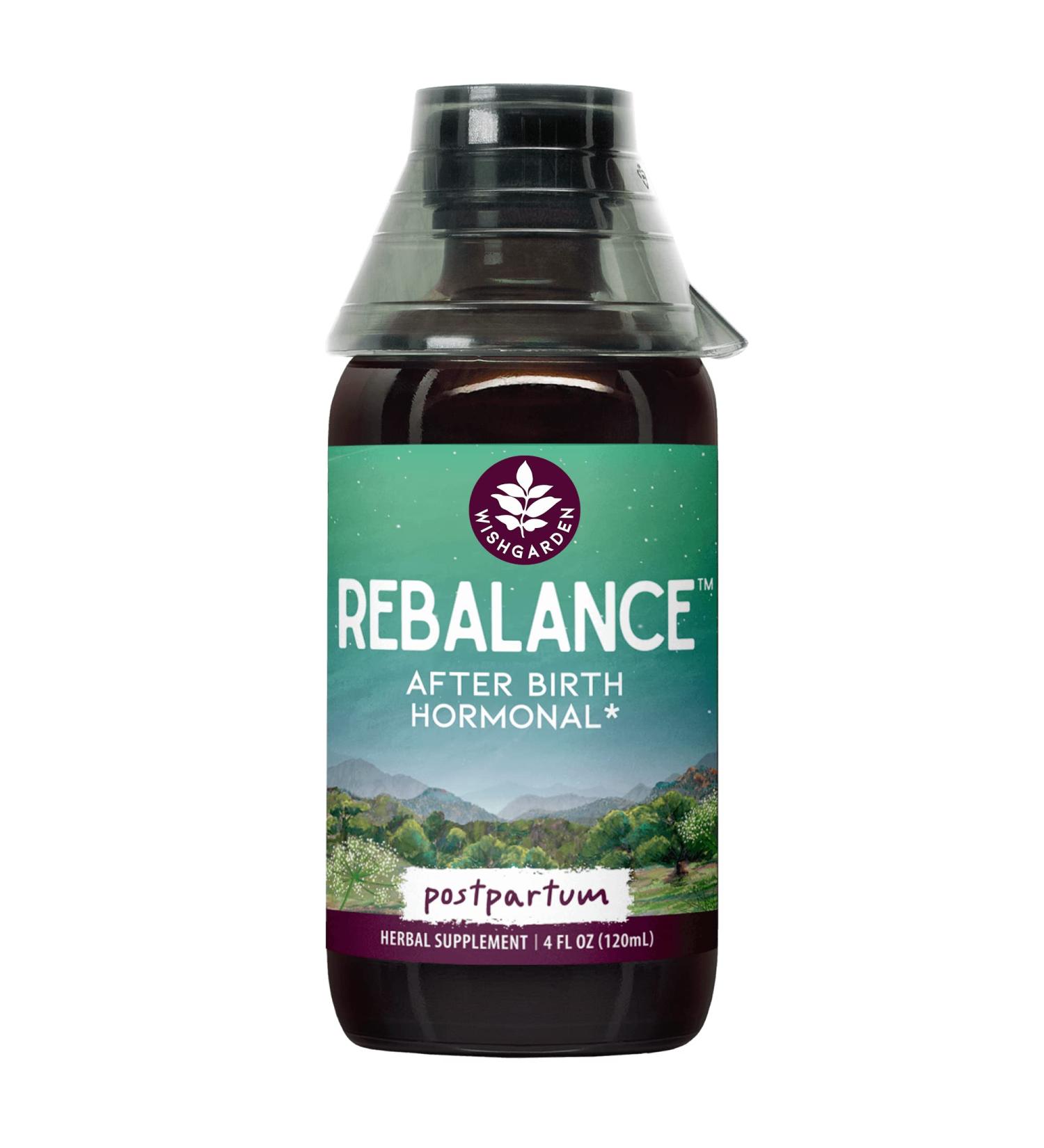 Buy WishGarden Herbs ReBalance After Birth - Plant-Based Herbal Supplement for Hormonal Balance - Vitex Berry & Motherwort - 4oz | Supports Postpartum Health - Buy Online on GoSupps.com