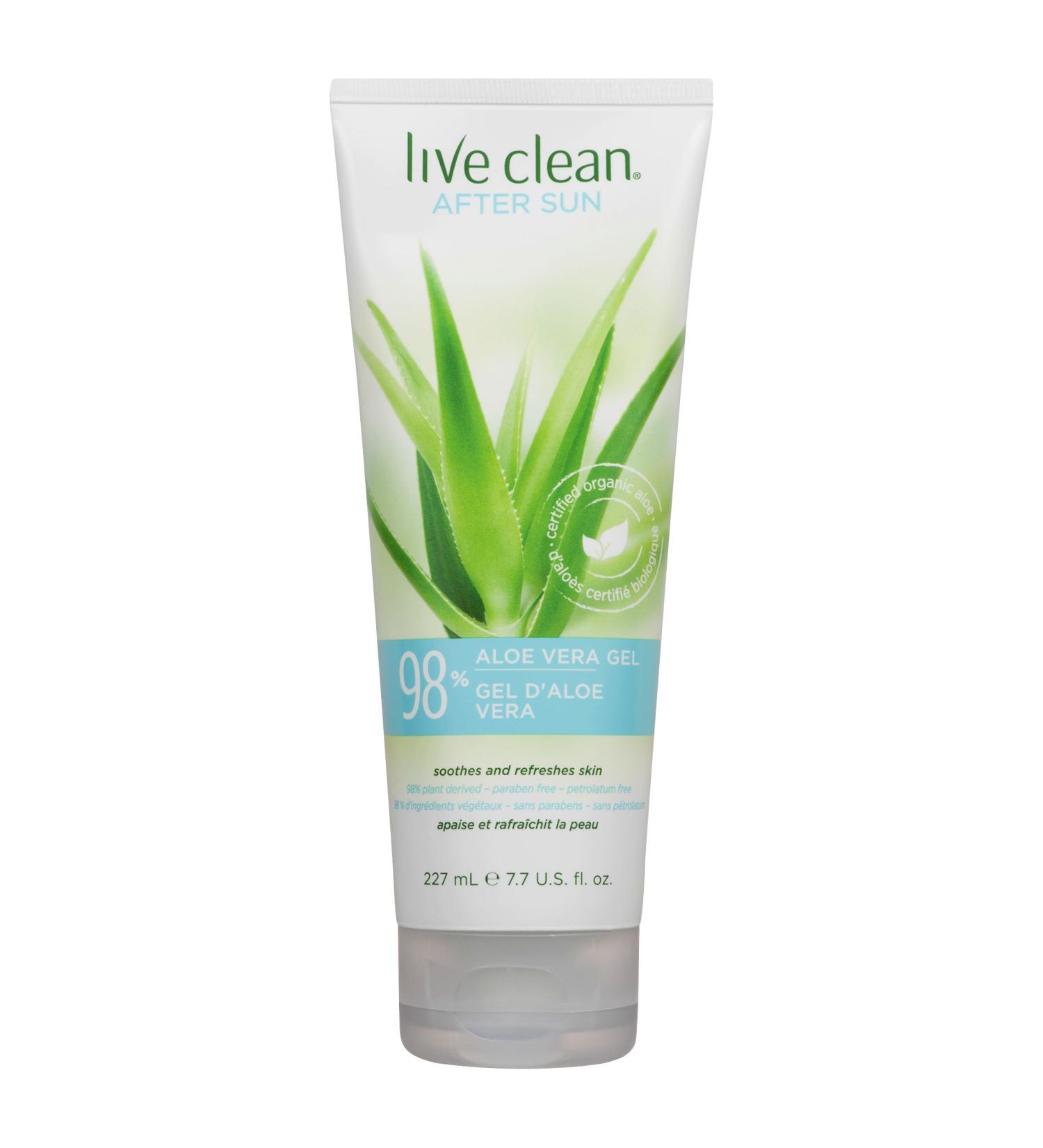 Live Clean After Sun Aloe Vera Gel - Soothing & Hydrating | 227g | International Shipping - Buy Online on GoSupps.com