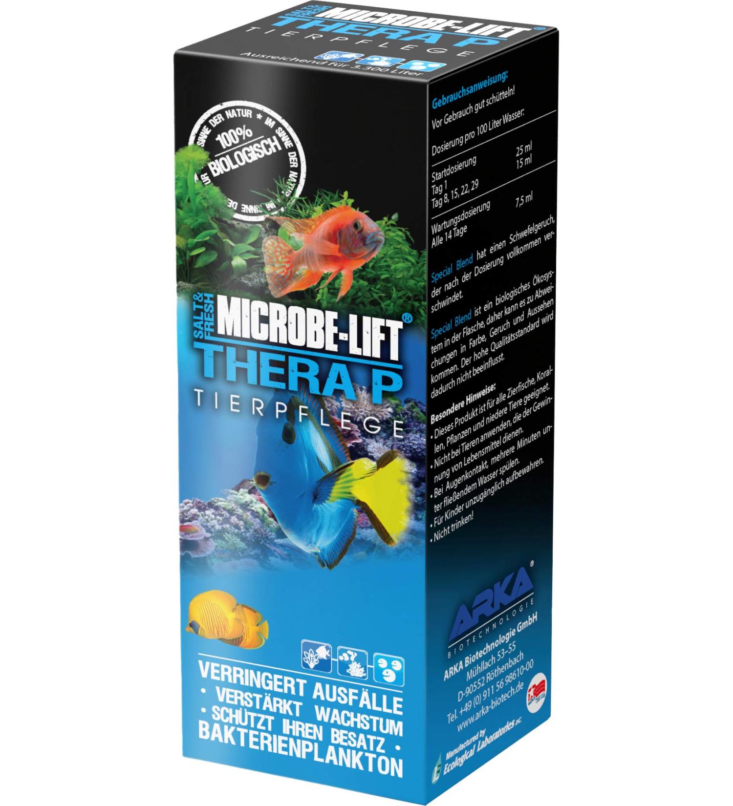 Microbe Lift Therapy - 251ml | 100% Biological Bacteria for Fish Growth & Health in Freshwater & Saltwater Aquariums - Buy Online on GoSupps.com