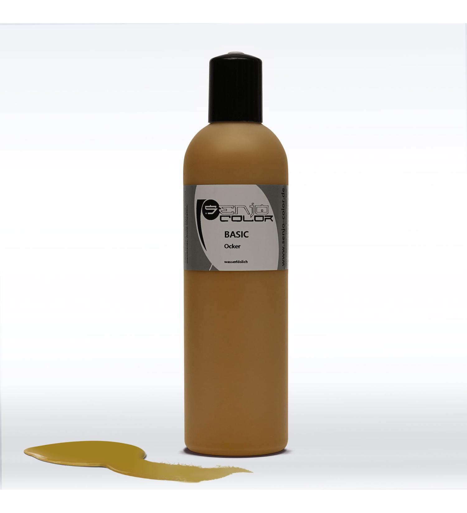 Senjo Color Basic Body Painting Colors | Water Soluble Cosmetic Body Paint for Airbrush & Brush | 250ml Ochre - International Shipping Available - Buy Online on GoSupps.com