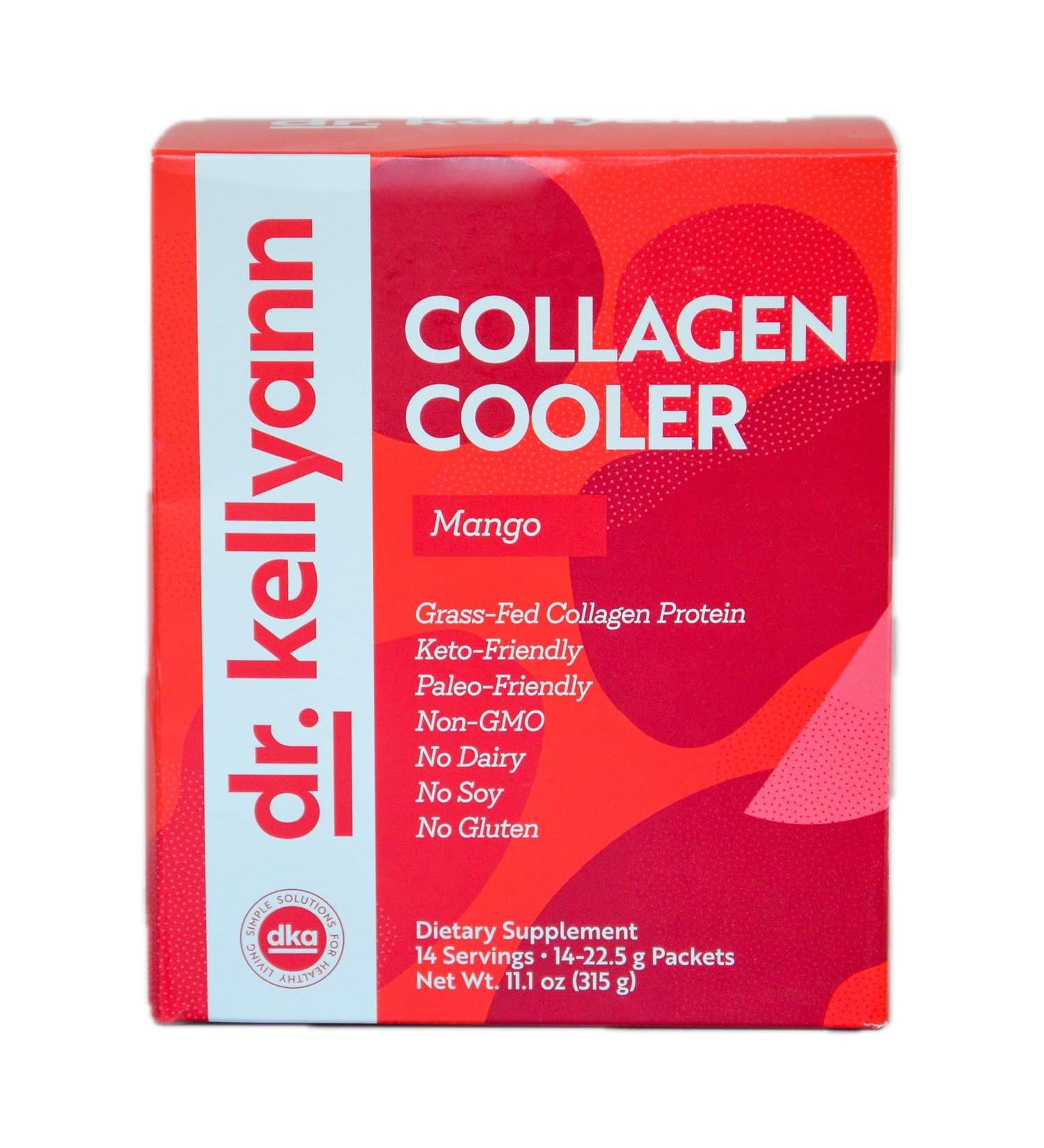 Dr. Kellyann Collagen Cooler Mango | 15g Grass-Fed Collagen Protein per Serving | Keto & Paleo Friendly Non-GMO Dairy-Free | 14 Servings Mango 11.1 Ounce (Pack of 1) - Buy Online on GoSupps.com