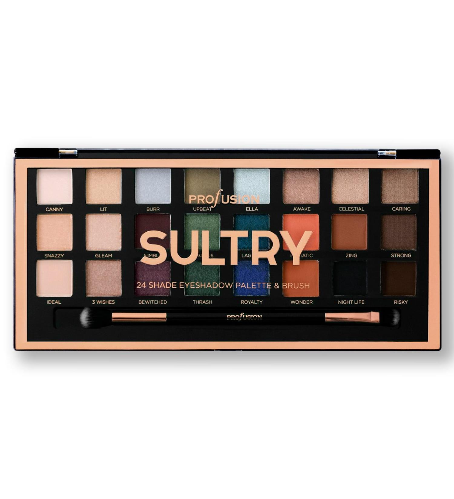 Profusion Cosmetics Pro Natural Nude Matte Shimmer Glitter Eye Shadow Palette - Sultry Looks for Every Occasion - Buy Online on GoSupps.com
