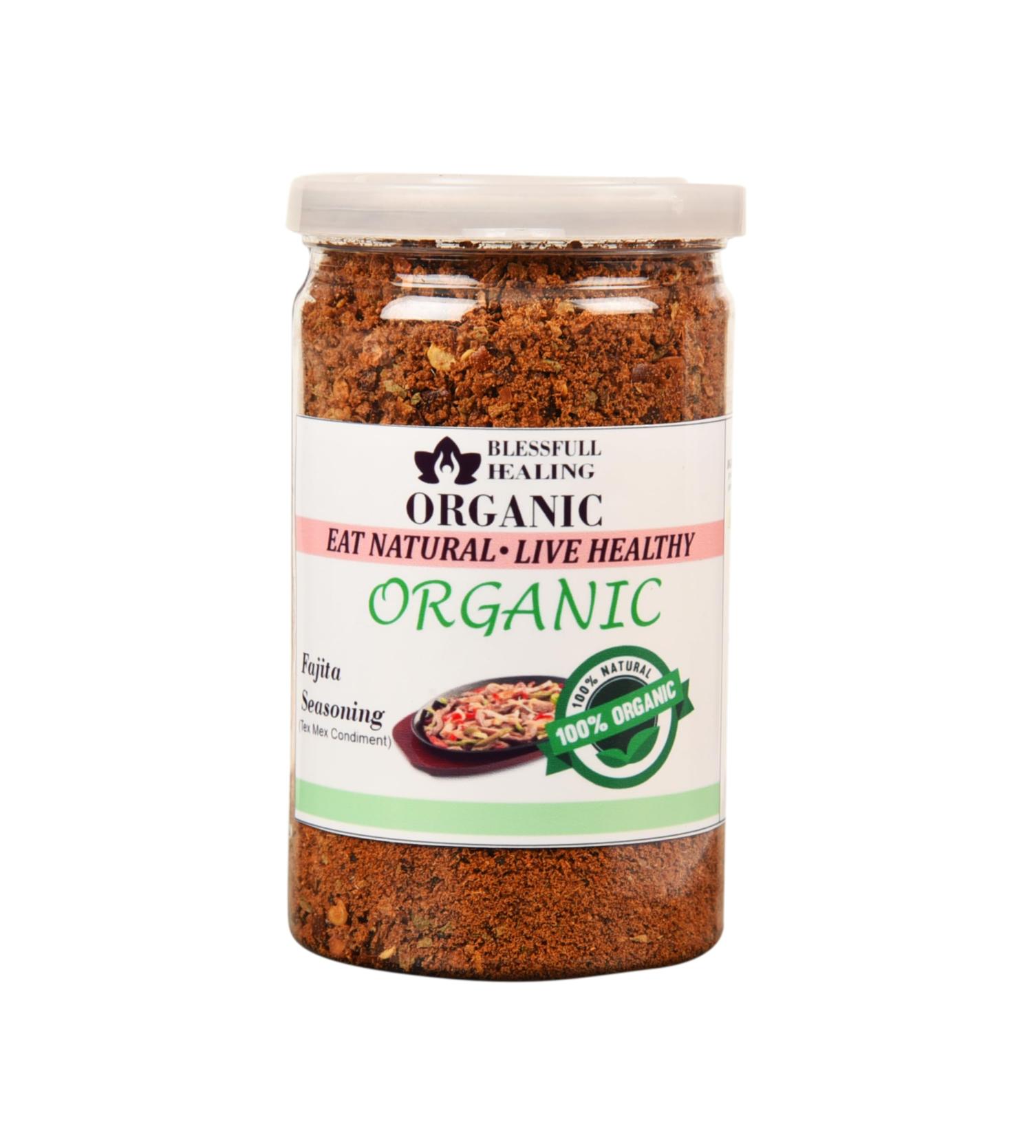 Blessfull Healing Organic Fajita Seasoning (Tex Mex Condiment) 100 Gram (Packing May Vary) 100 Gram 3.35 oz