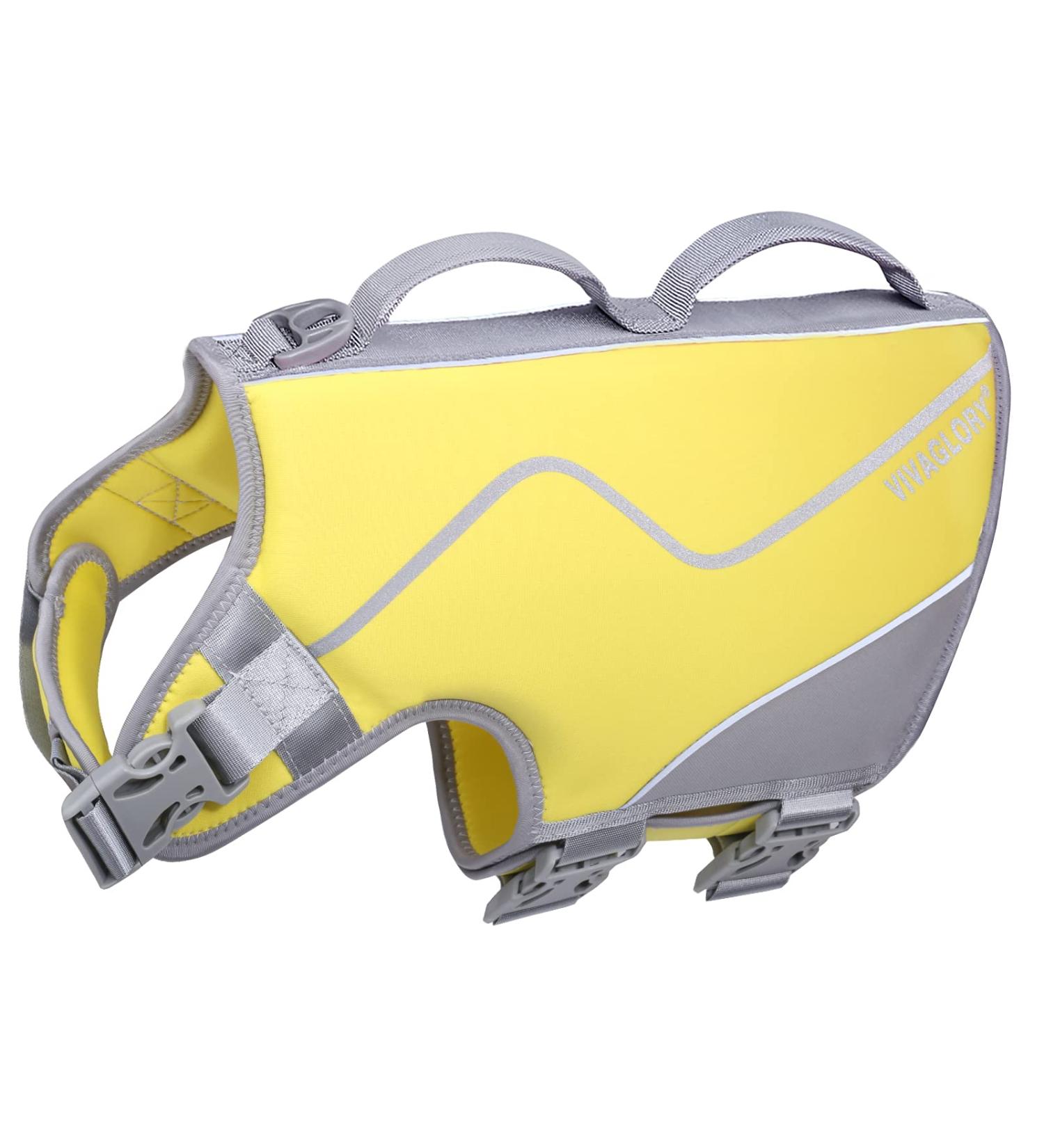 Shop Vivaglory Sporty Pet Security Vest for Dogs - Durable Comfortable Neoprene Rescue Vest in Yellow Large (64-76cm Chest) - Buy Online on GoSupps.com