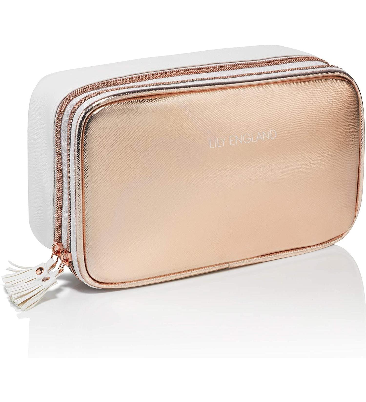 Rose Gold Make-Up Bag for Women | Noble Small Cosmetic Bag - Perfect Gift by Lily England - Buy Online on GoSupps.com