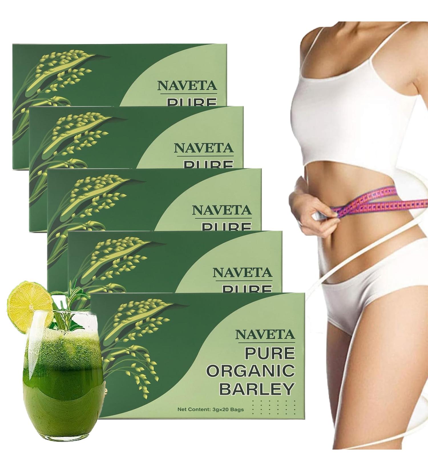 Naveta Barley Grass Powder 100% Pure & Organic Barley Grass Juice Powder Organic Naveta Barleygrass Powder - Green Superfood for Drinks Juice Shakes Smoothies Recipes (5 Box) - Buy Online on GoSupps.com