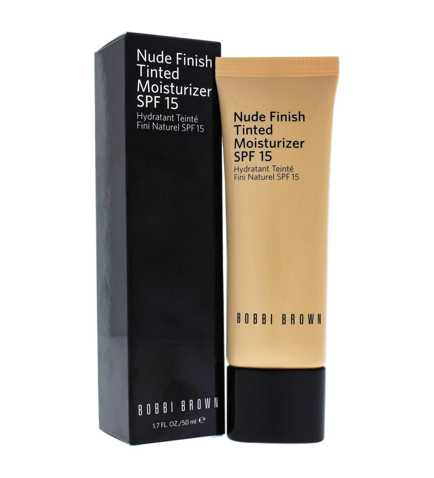 Bobbi Brown Nude Finish Tinted Moisturizer SPF 15 Medium Tint for Women, 1.7 Ounce Med to Dark Tint