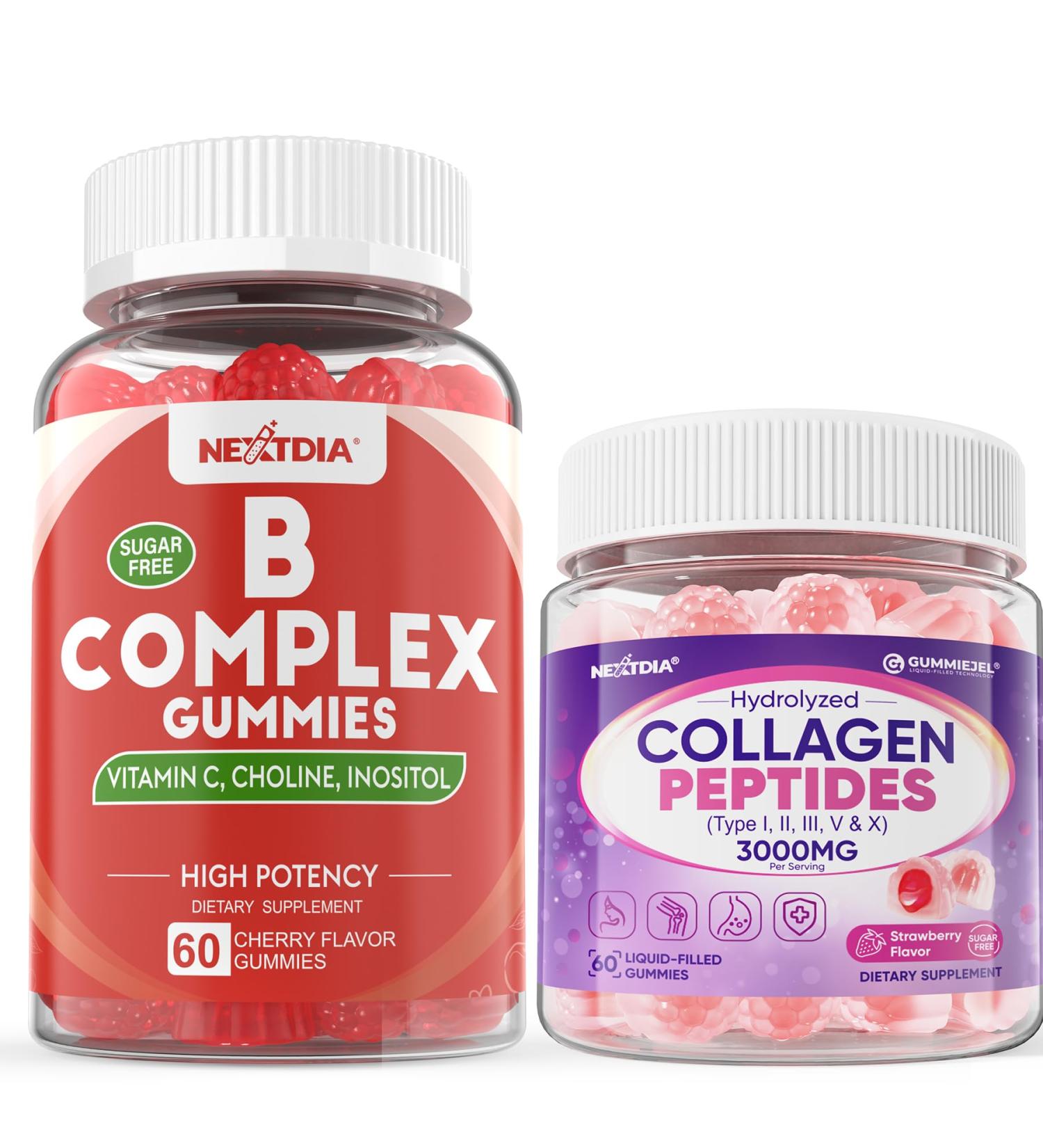 Nextdia Collagen Vitamin B Complex Gummies 3Pack - Buy Online on GoSupps.com