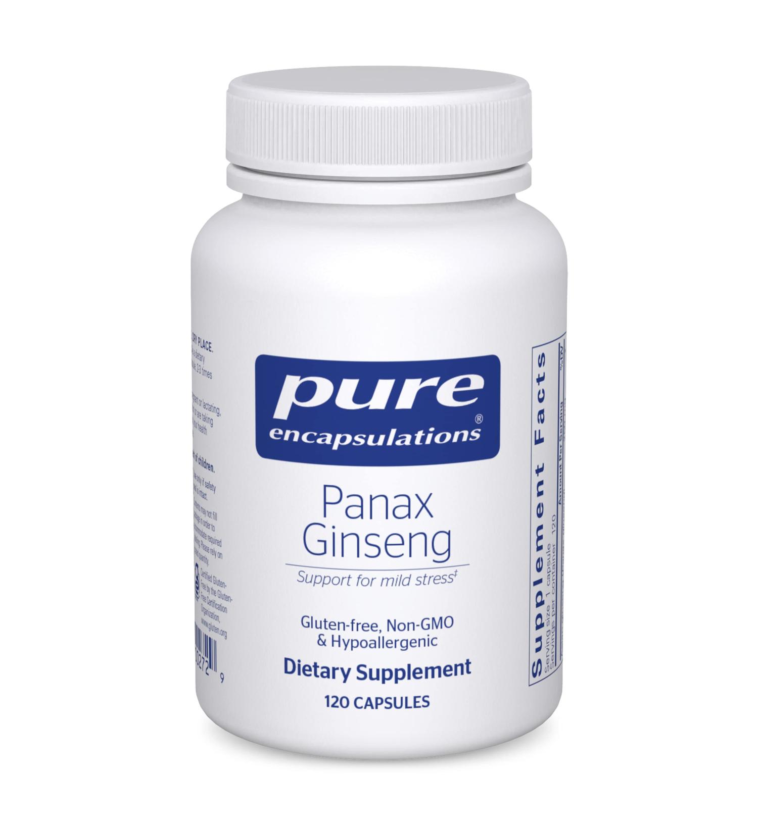 Pure Encapsulations Panax Ginseng Capsules | Supports Body's Response to Physical Stress | 120 Count - Buy Online on GoSupps.com