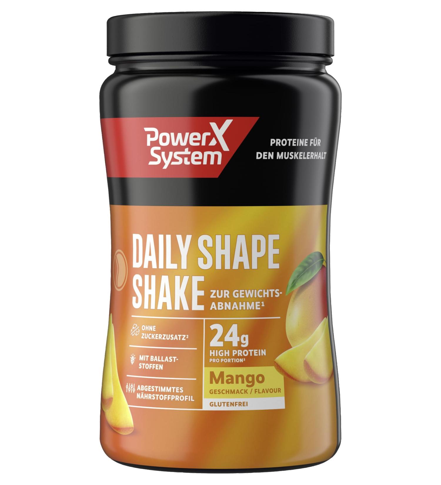 Power System Daily Shape Shake - Weight Loss Meal Replacement Mango Flavor 360g Gluten-Free 24g Protein - Buy Online on GoSupps.com