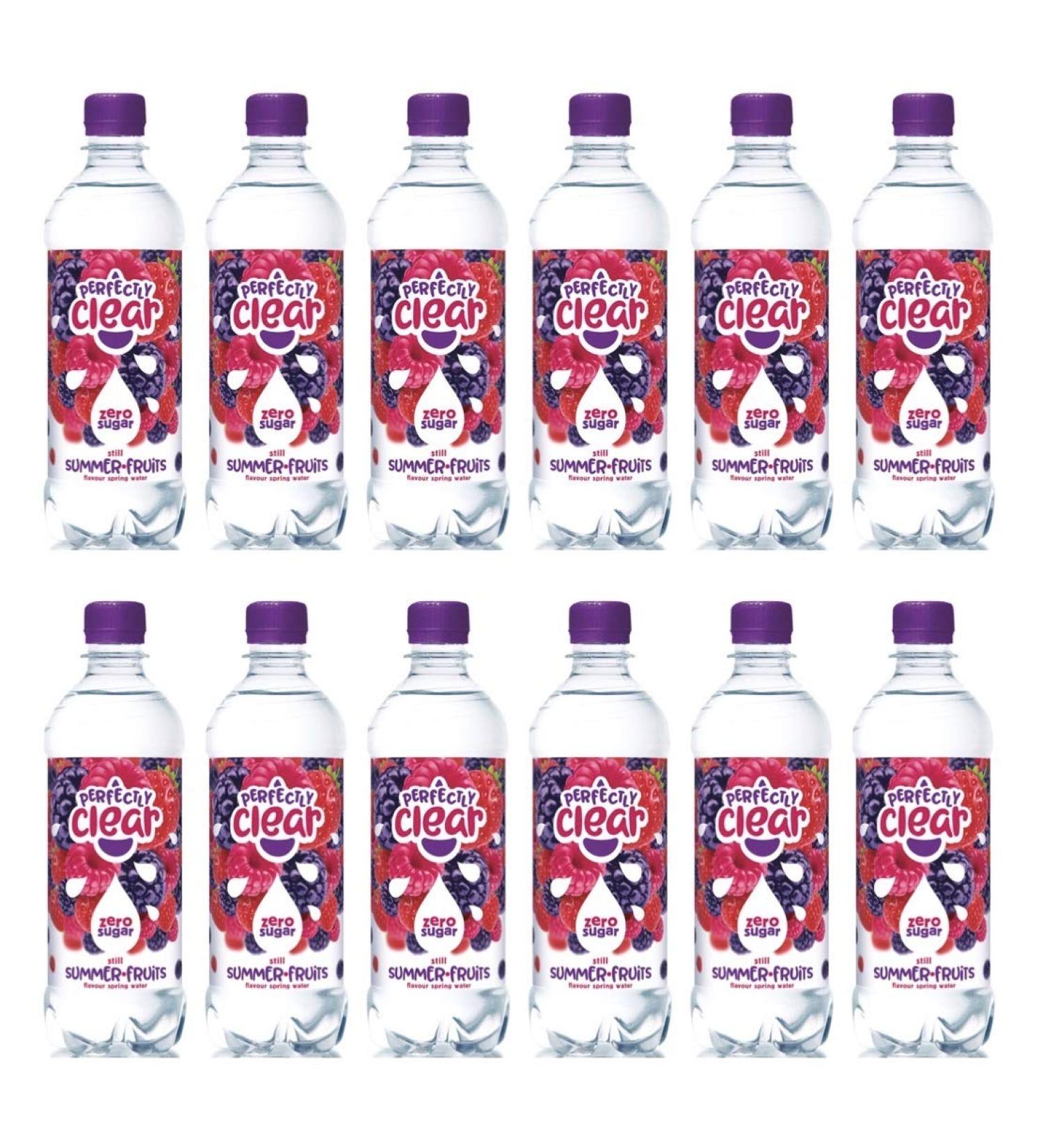 Perfectly Clear Still Summer Fruits Flavoured Water 500ml x 12 - Buy Online on GoSupps.com