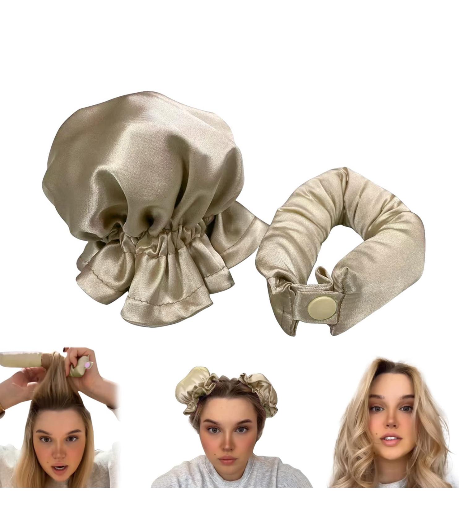 Satin Heatless Curling Set - Curling Stick + Curly Hair Cover Zero Heat Curling Set Big Wave Sleep Lazy Person Curling Hair Artifact Heatless Curly Hair Set for Women (JF-02) - Buy Online on GoSupps.com