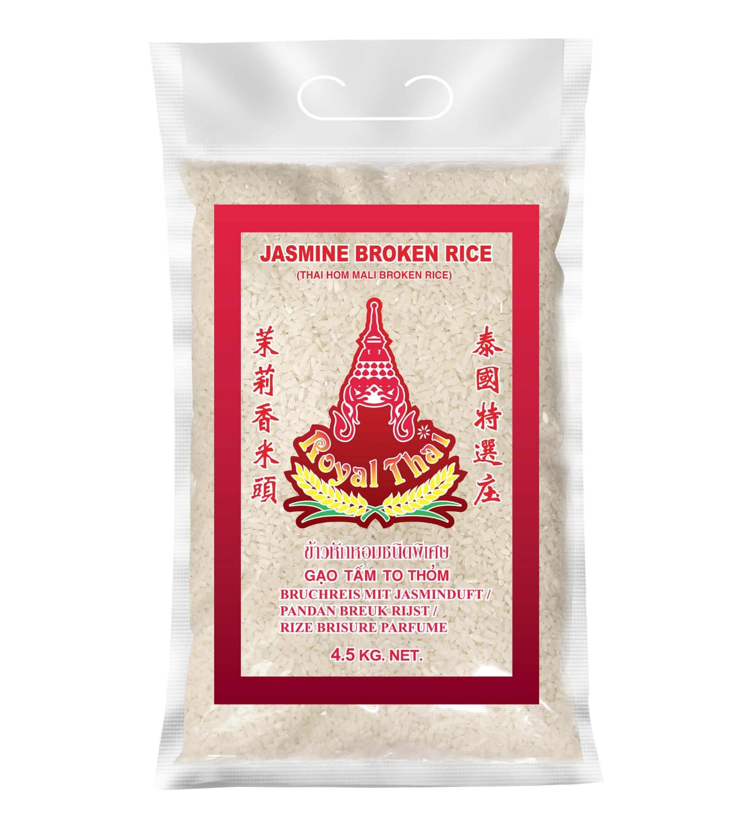 Buy Royal Thai Broken Jasmine Rice - 4.5 KG | Authentic Thai Rice for International Shipping - Buy Online on GoSupps.com