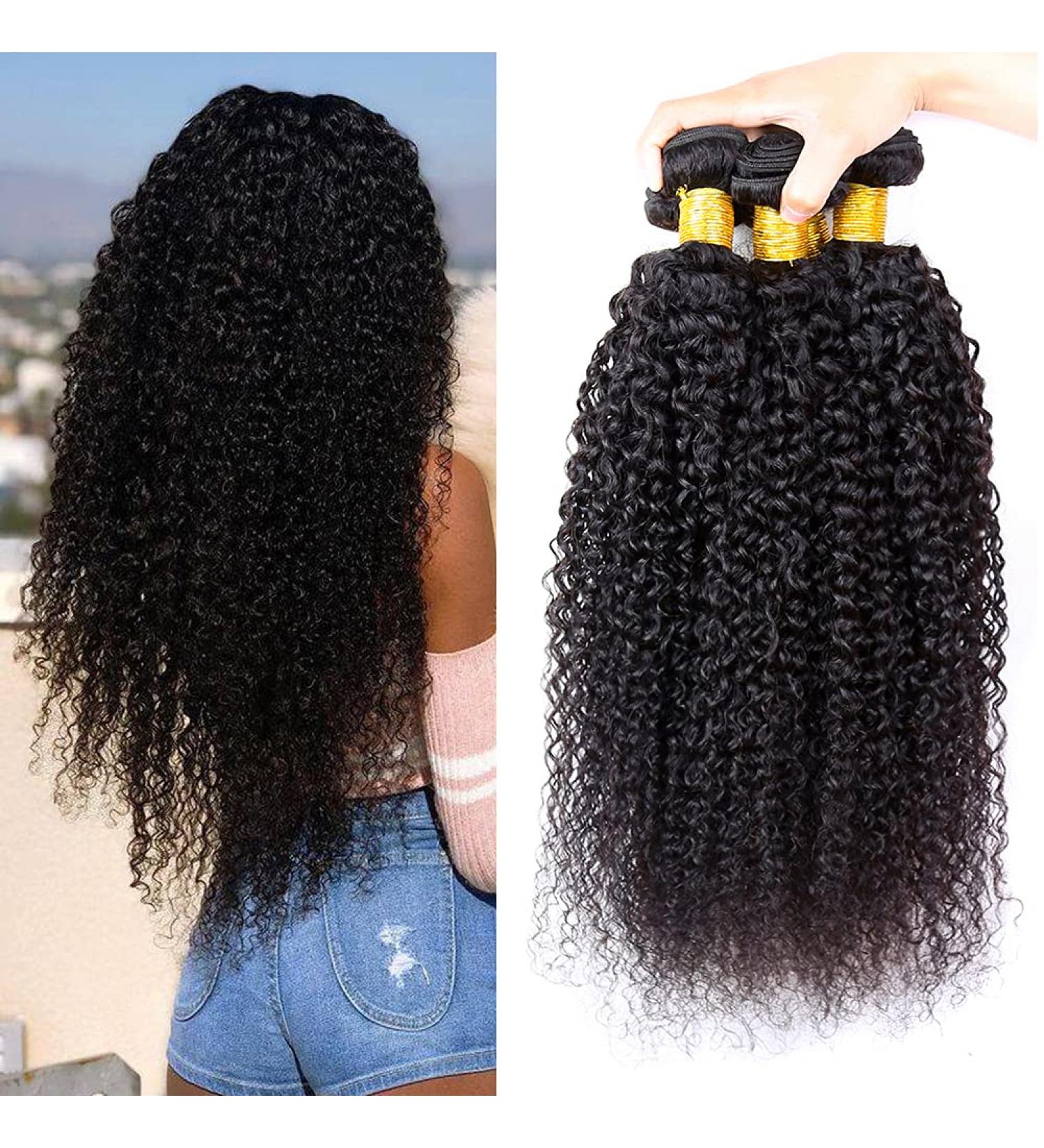 Ur Beautiful 8A Remy Human Hair Curly Bundles | 100% Brazilian Kinky Curly Hair - Natural Black 8-12 inches - Buy Online on GoSupps.com
