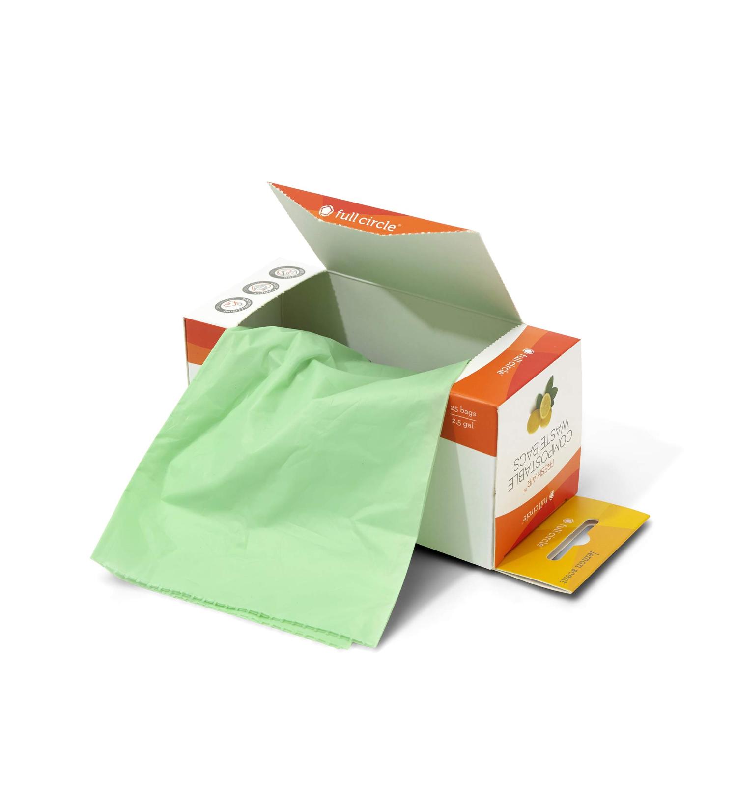 Full Circle Fresh Air Biodegradable Compost Bags â€“ Lemon Scented, 2.5 Gallon, 25 Count - Buy Online on GoSupps.com