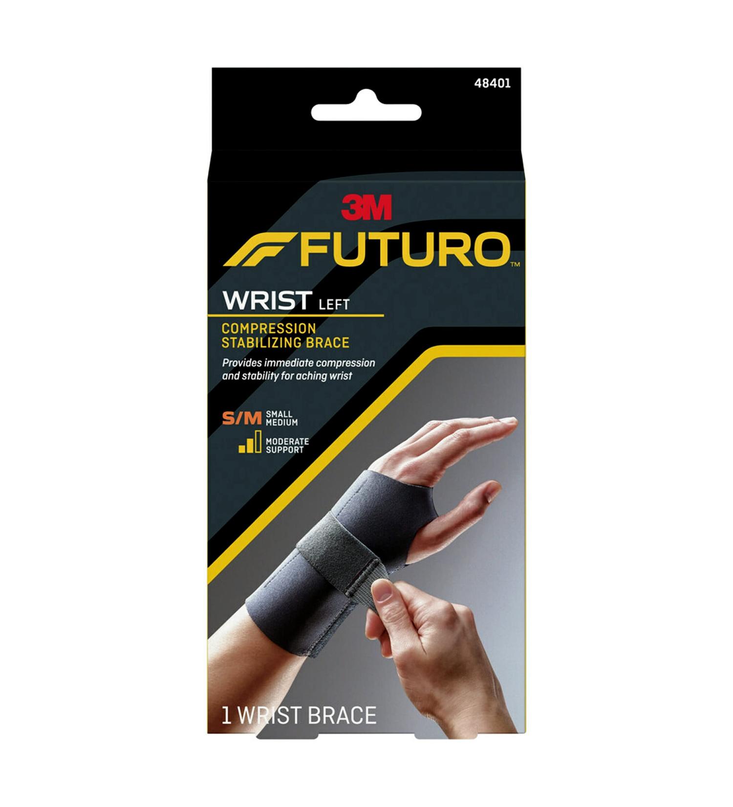 FUTURO Compression Stabilizing Wrist Brace - Left Hand S/M (Small/Medium) - Buy Online on GoSupps.com
