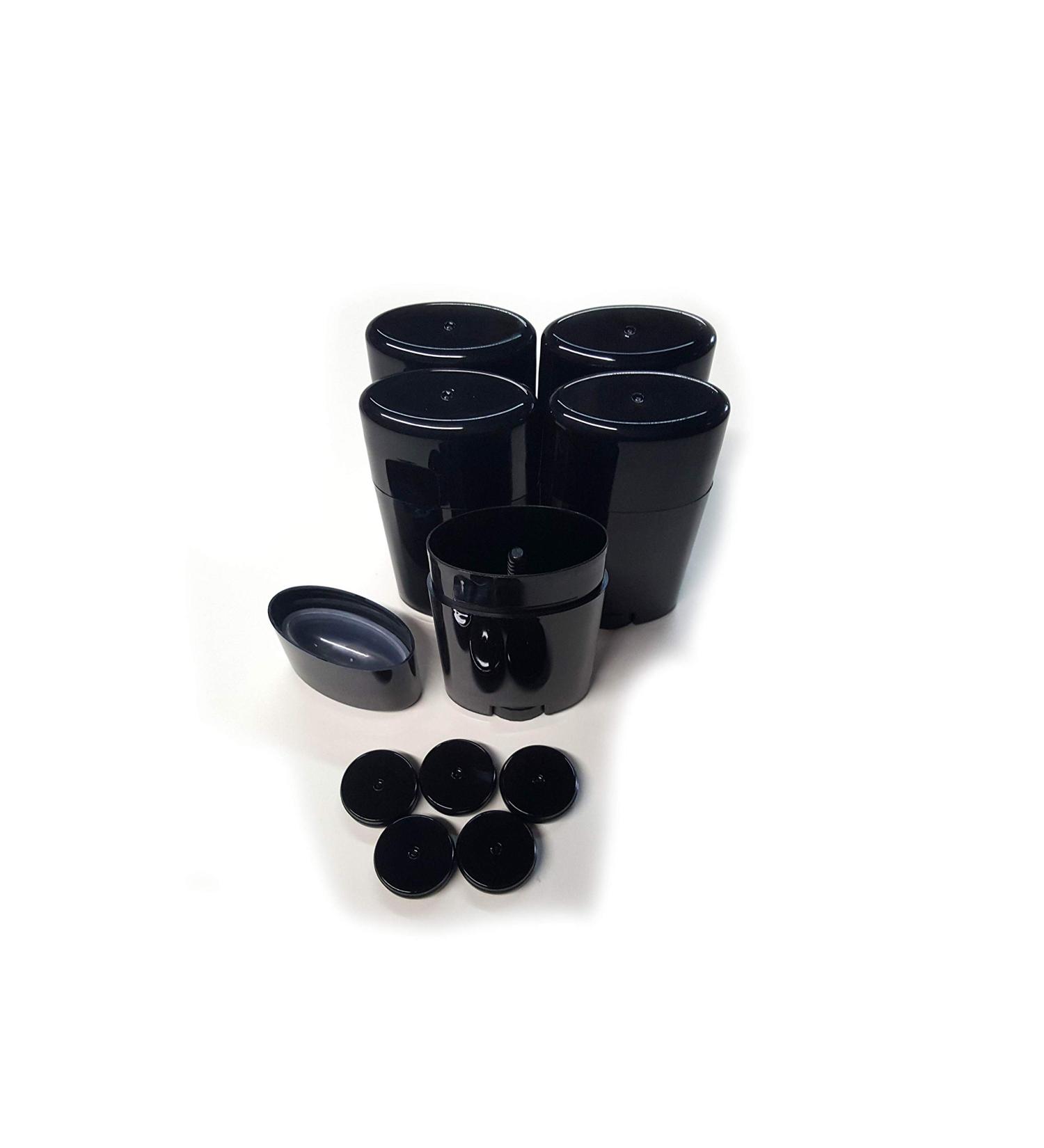 Empty Deodorant Containers - Twist-up Recyclable DIY Empty Deodorant OVAL Tubes Bottom-fill 2.0 Oz (5-Pack Black) 5 Count (Pack of 1) Black - Buy Online on GoSupps.com