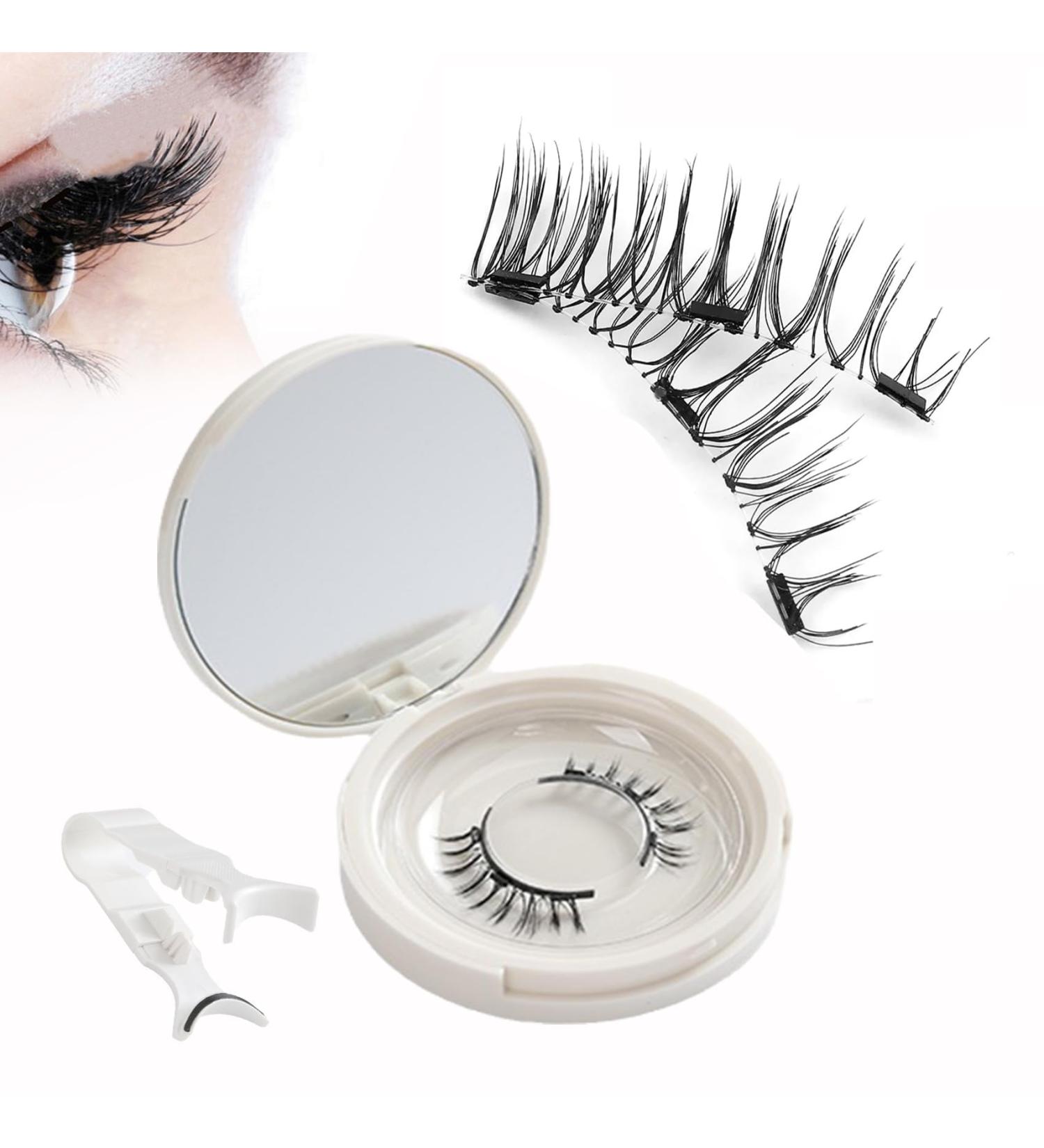 Icerostma Magnetic Eyelashes Icerostma Reusable Magnetic Eyelashes Eyelashes Magnetic Lashes Natural Short Reusable Magnetic Lashes With Applicator Natural Look No Liner (M8) - Buy Online on GoSupps.com