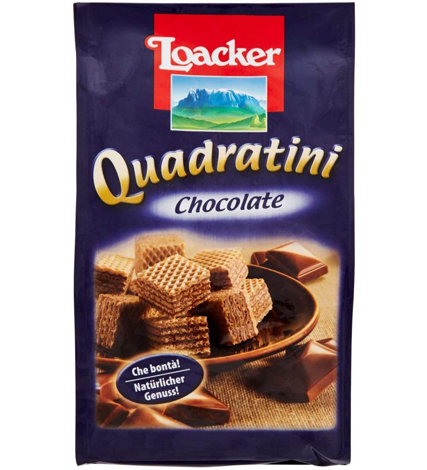 Loacker Loacker Quadratini Waffle Cubes Chocolate Chocolate 125 g (6 Pieces)
