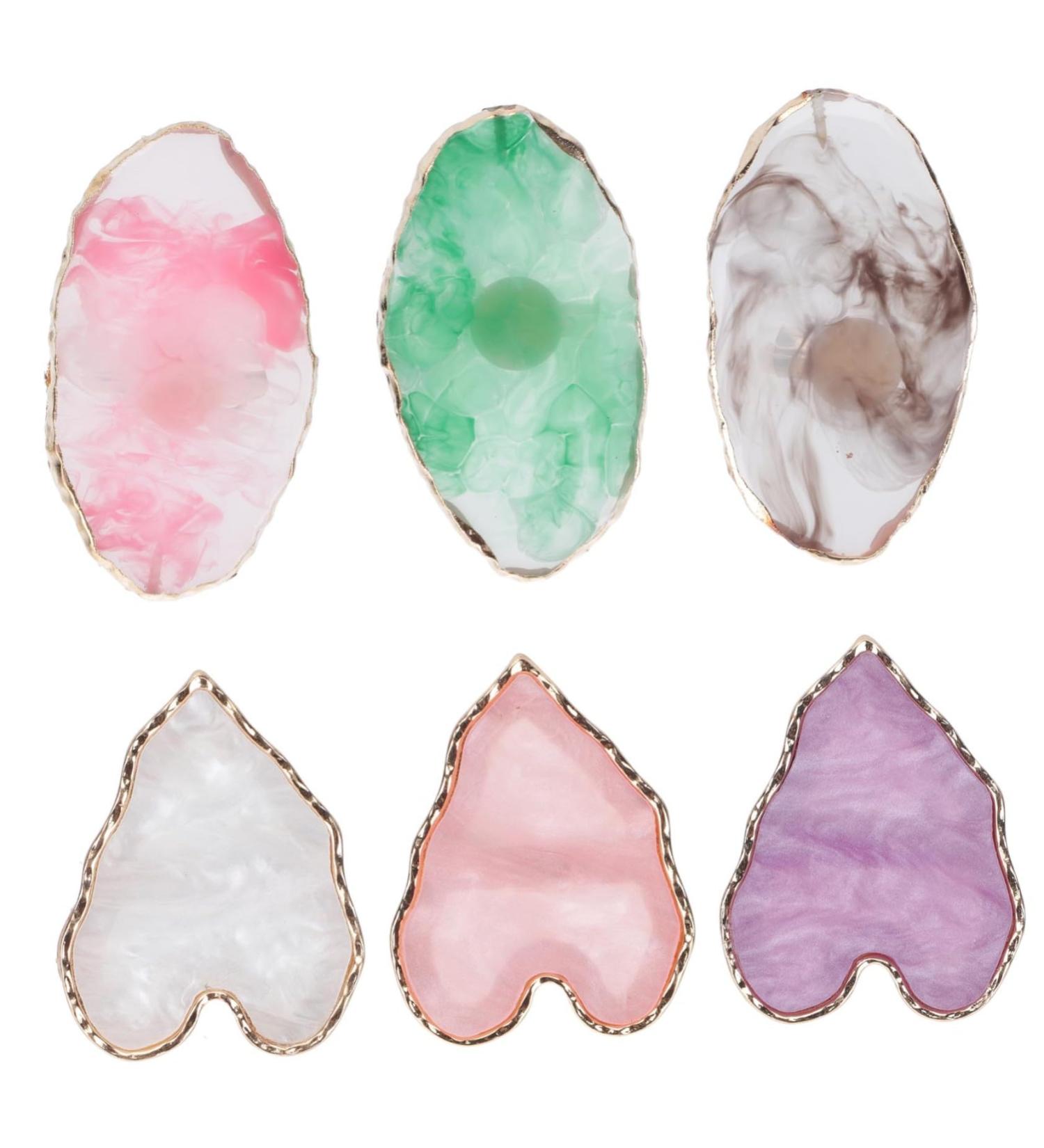 6 pi ces Palette Nail Art R sine pour M lange Ongles Plateau Cosm tique Multifonctionnel pour Peinture et Design Pratique Porter Au Doigt - Buy Online on GoSupps.com