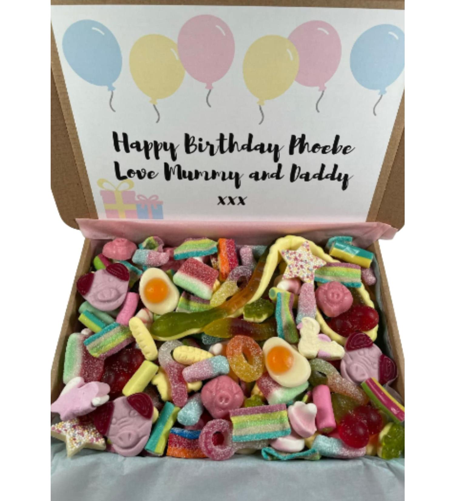 HAPPY BIRTHDAY Pick N Mix Sweet Box - Letter Box Sweets - Personalised - Birthday Sweets - Party- Gift - Buy Online on GoSupps.com
