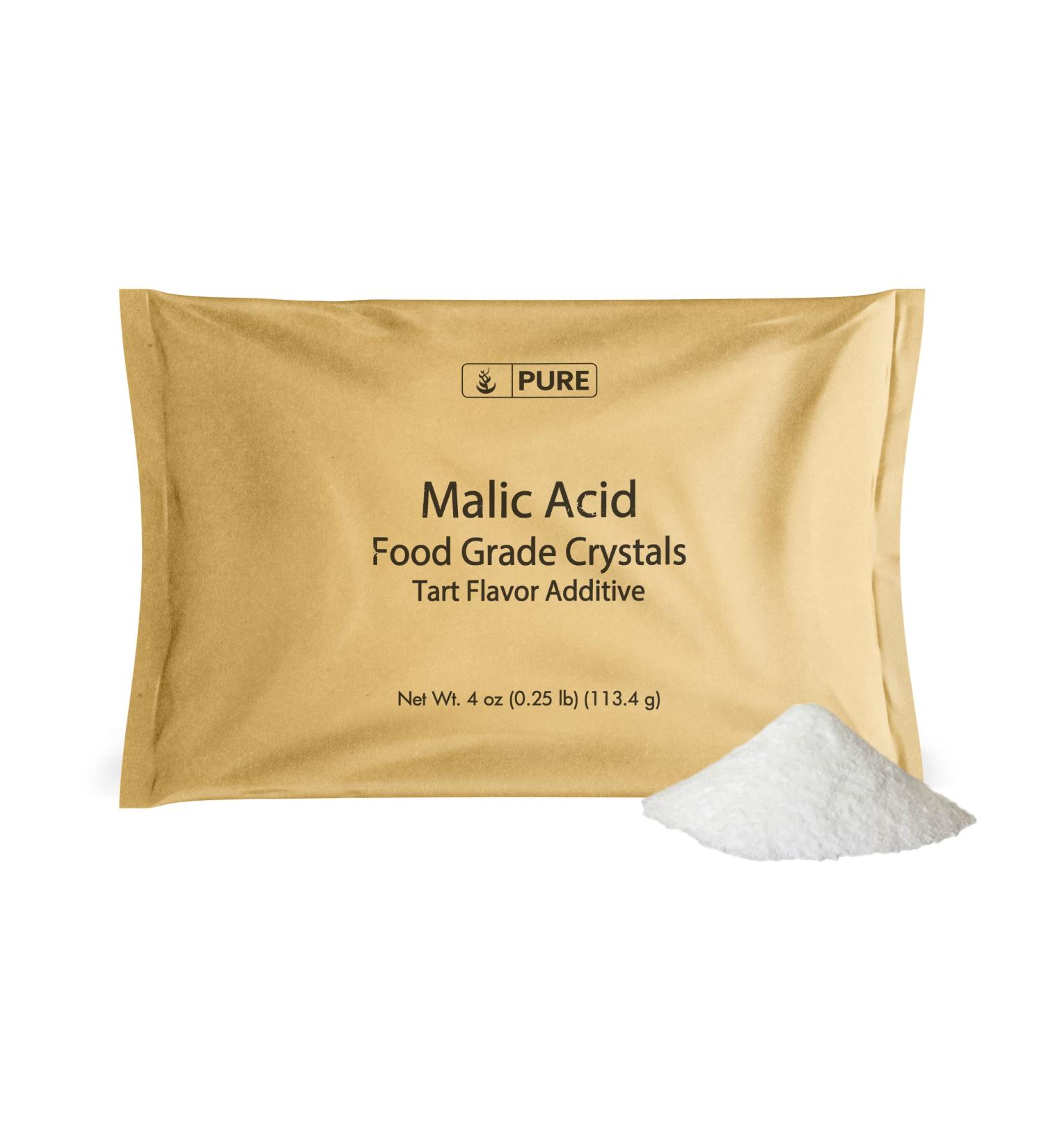 Pure Malic Acid Crystals (4 oz) Food Grade - Tart Flavor | Original Ingredients - Buy Online on GoSupps.com