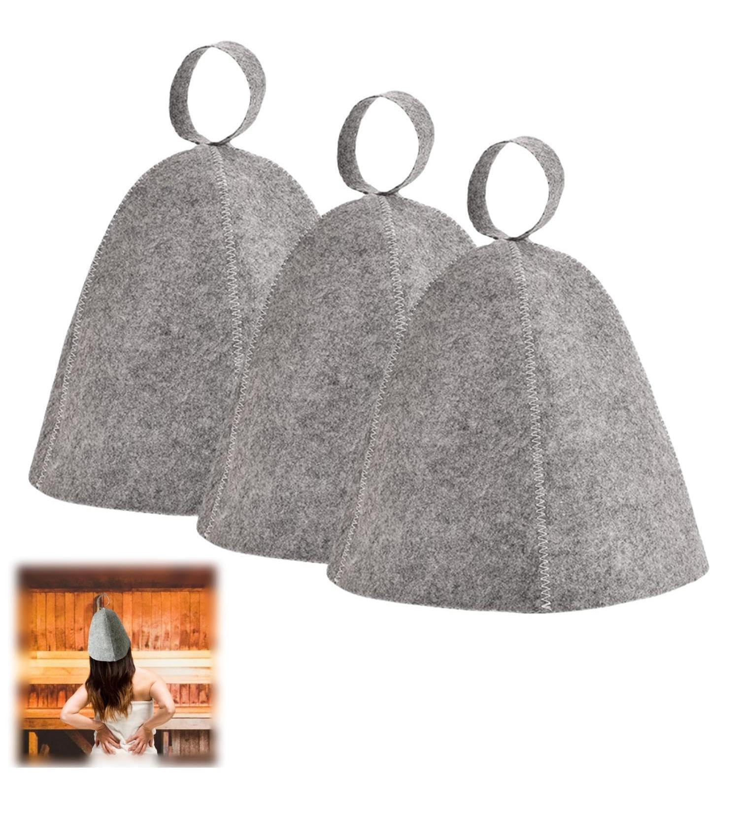 Buy Hjydgj Felt Sauna Hat | Premium Sauna Cap for Men & Women | Gray Sauna Accessories - Buy Online on GoSupps.com