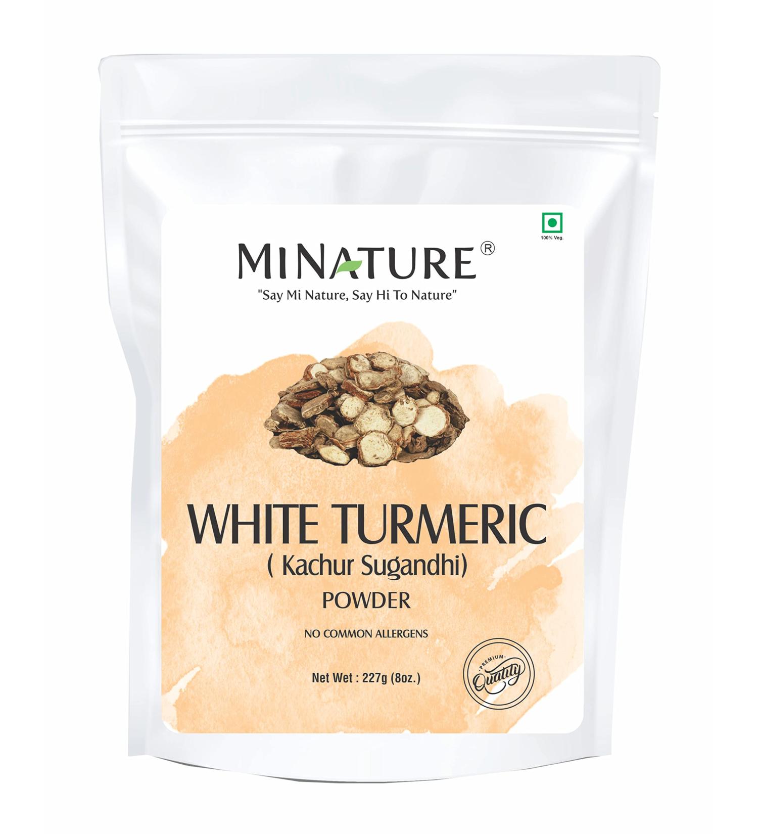 mi Nature White Turmeric Powder (Kachur Curcuma zeodaria) 227g - Non-Staining Face & Skin Care | 100% Natural from India - Buy Online on GoSupps.com