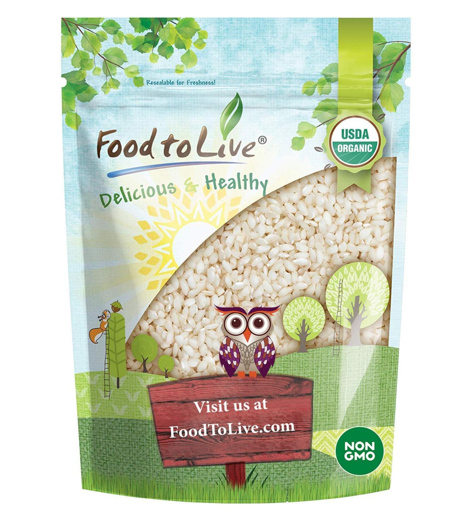 Organic Arborio Rice 4 Pounds | Non-GMO Superfino White Rice from Italy | Vegan & Kosher | Bulk Pack for Creamy Risotto | High Protein Source - Buy Online on GoSupps.com