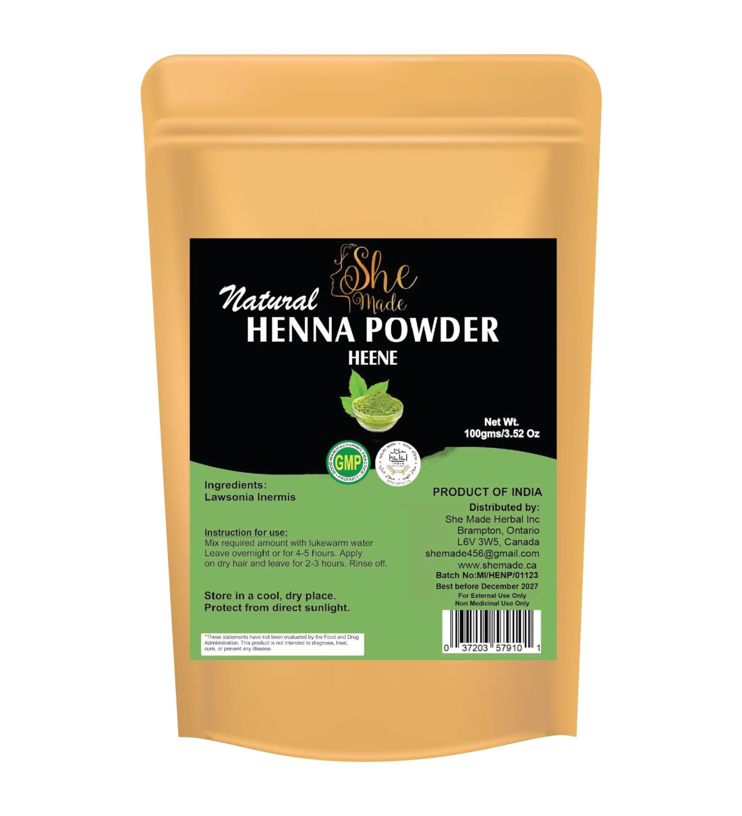 Pure Natural Herbal Heena Powder for Natural Hair Dye/Color - Rajasthani Heena Mehndi Powder For Soft Shiny & Healthy Hair Growth | Natural Hair Conditioner | Lawsonia Inermis