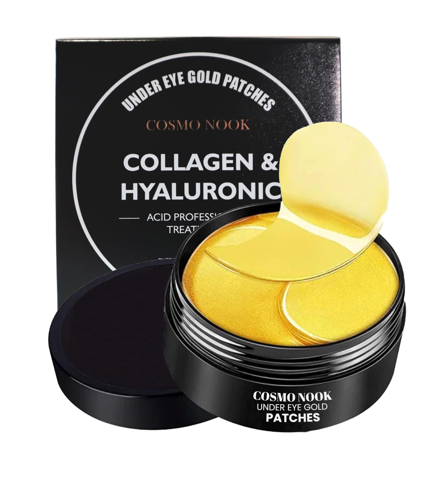 24k Gold Under Eye Patches - 60 Pcs Anti-Aging Eye Mask with Collagen & Hyaluronic Acid for Dark Circles Puffiness & Wrinkles - Refresh Your Skin - Buy Online on GoSupps.com