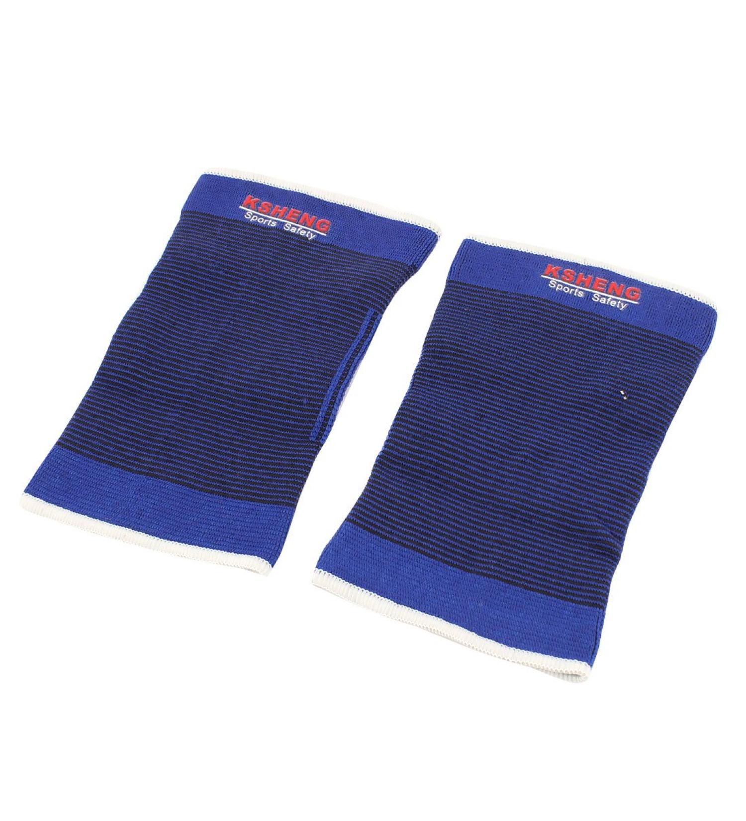 Ruilogod Sports Stripe Printed Leg Thigh Sleeve Brace Protective Cover Guard 2pcs Blue