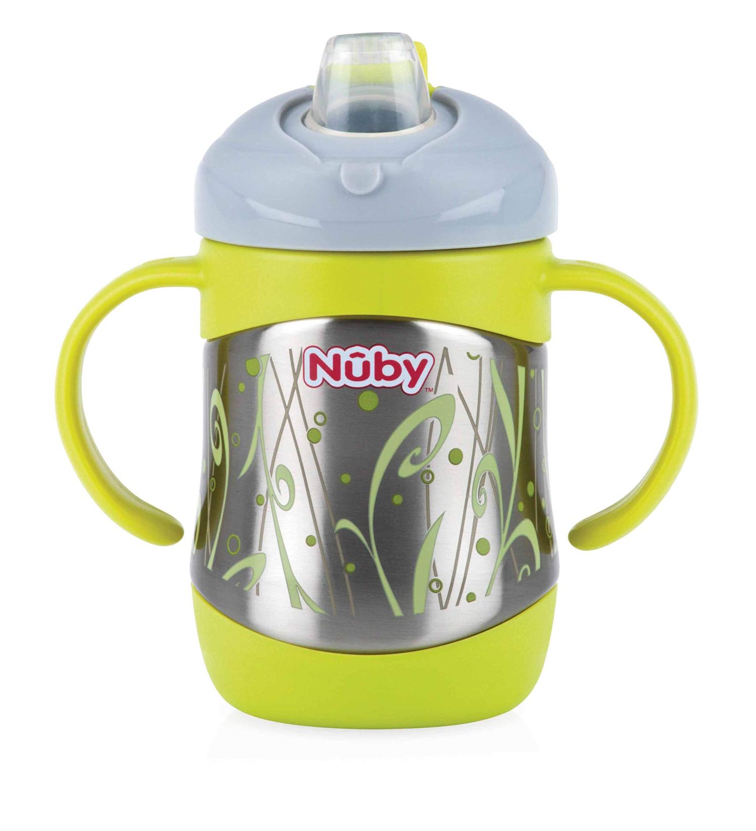 Nuby ID10260 Thermo Stainless Steel Drinking Cup - 220ml with Spout | International Shipping Available - Buy Online on GoSupps.com