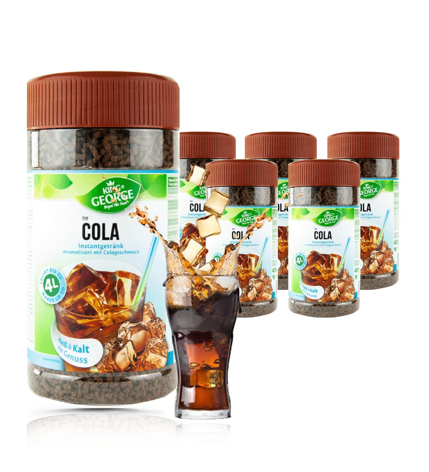 King George Royal Tea Time - Instant Cola Drink 6 x 400g | Hot & Cold Beverage | Makes Up to 4L - Buy Online on GoSupps.com