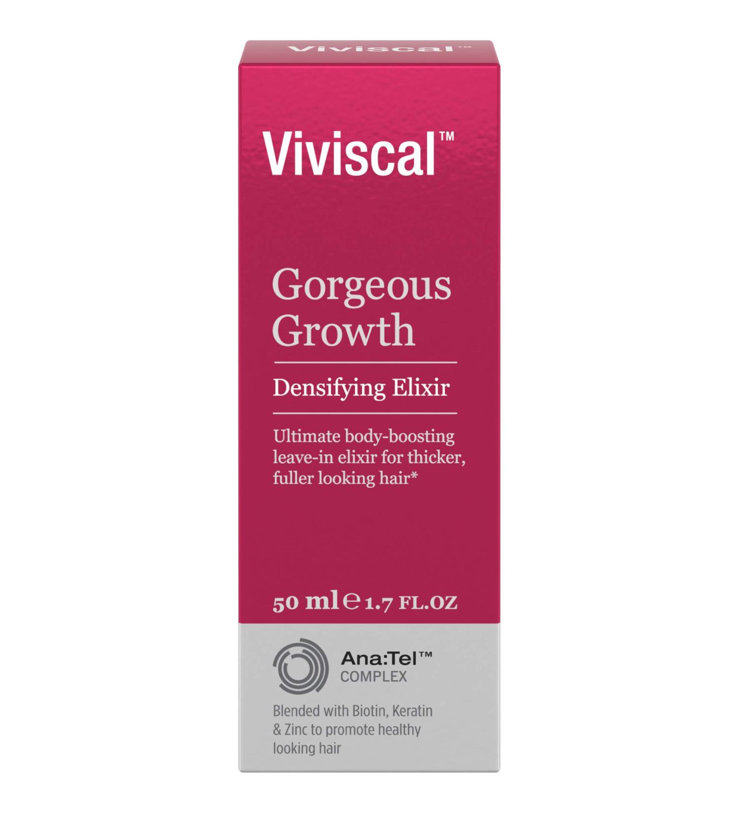 Viviscal Gorgeous Growth Densifying Leave-in Elixir 1.7 oz - Keratin, Biotin, Zinc for Thicker Fuller Hair - Ana Tel Proprietary Complex - Buy Online on GoSupps.com